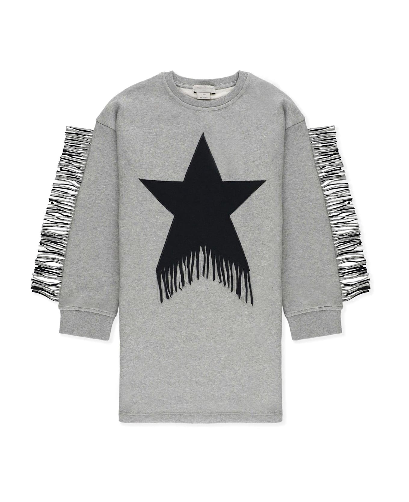 Stella McCartney Fringed Star Crewneck Sweatshirt - Grey