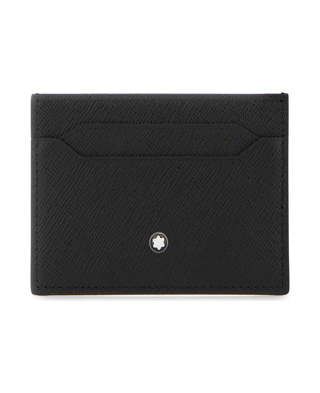 Montblanc Black Leather Card Holder - 000