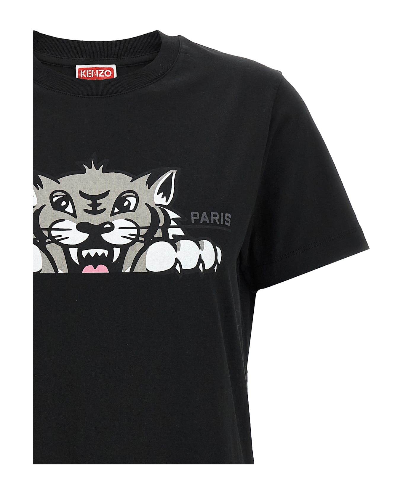 Kenzo 
happy Tiger
 T-shirt - Black  