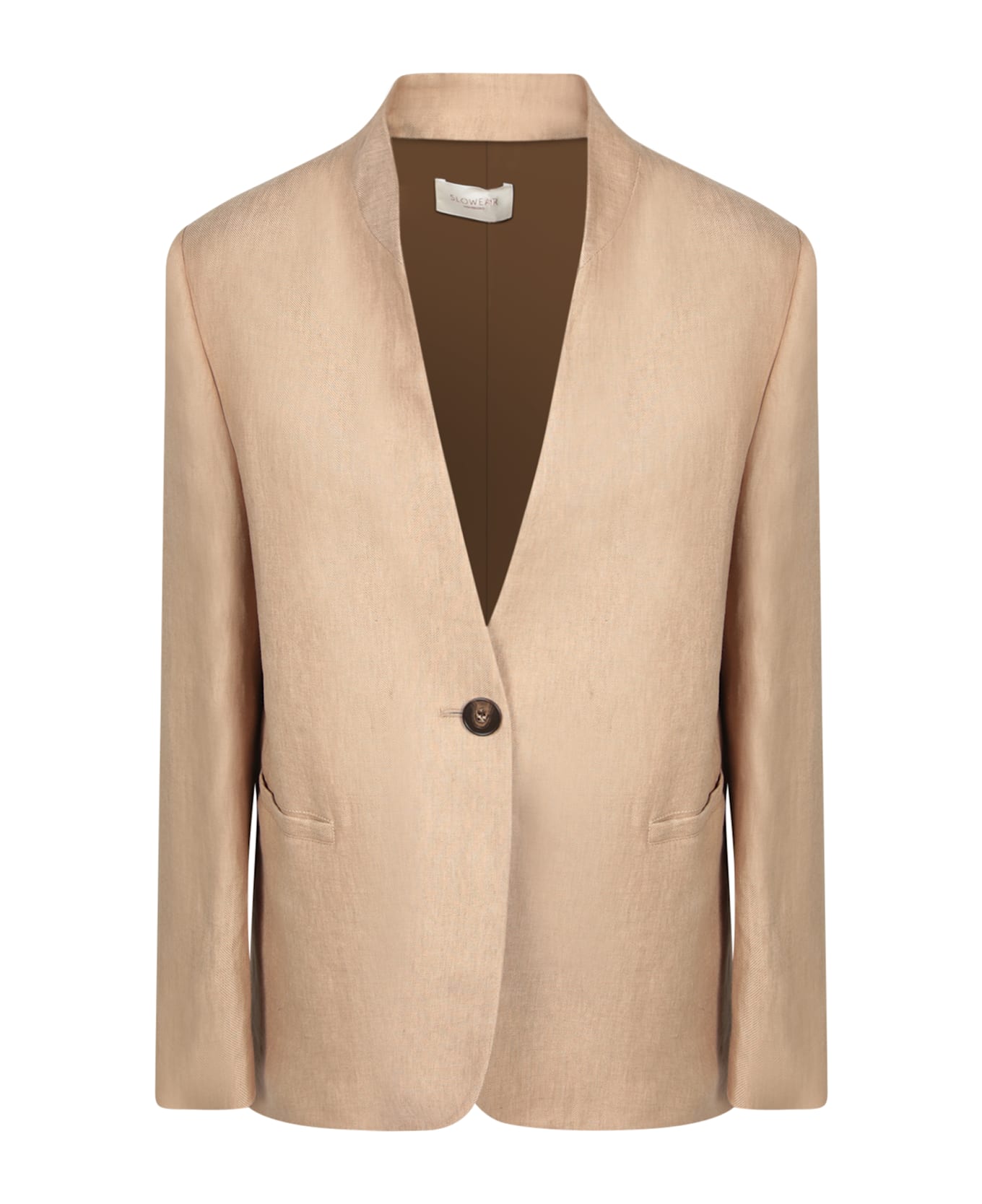 Incotex Leda Dark Beige Linen Jacket - Beige