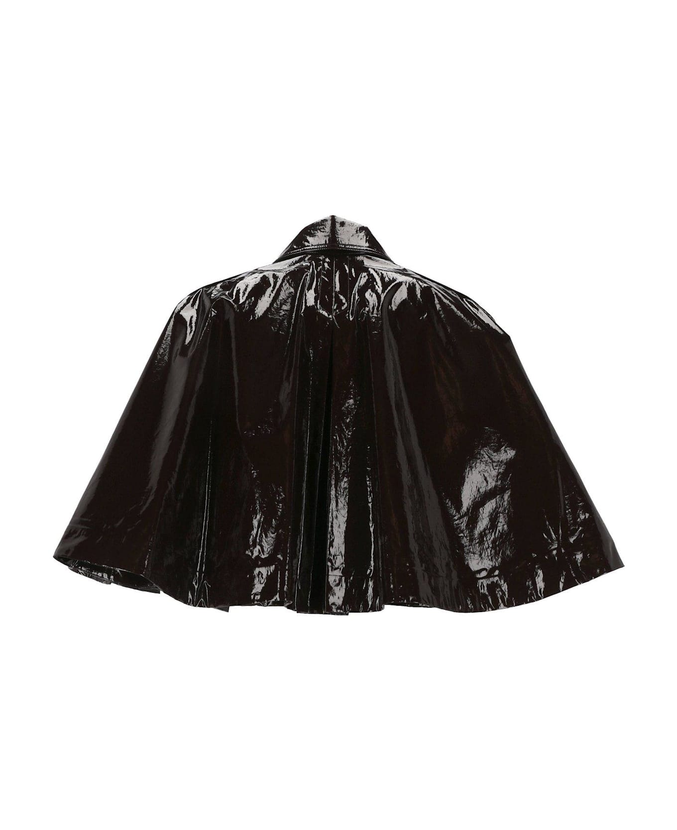 Chloé Collared Cape Jacket - Bordeaux