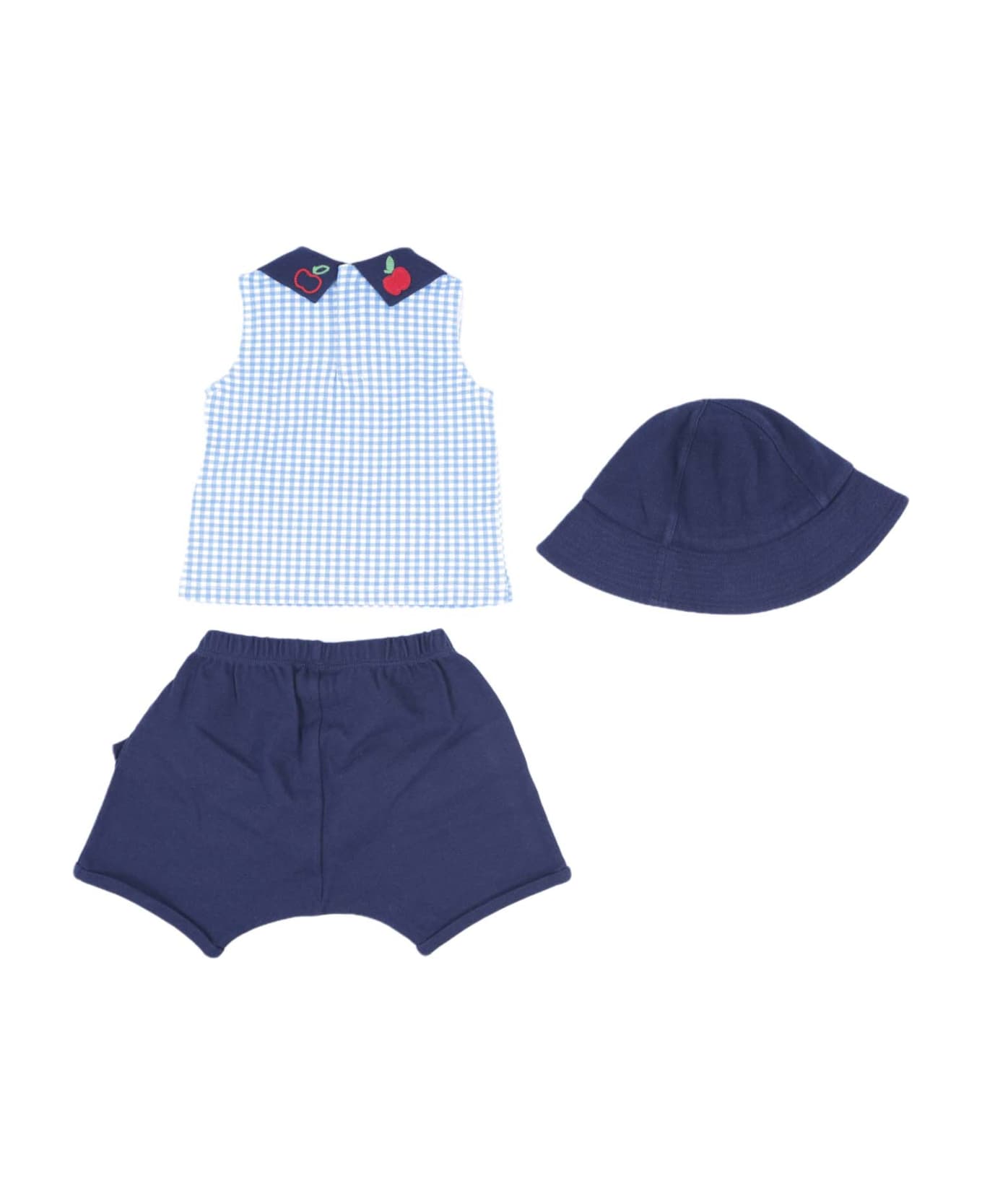 Gucci Cotton T-shirt, Shorts And Hat - Blue