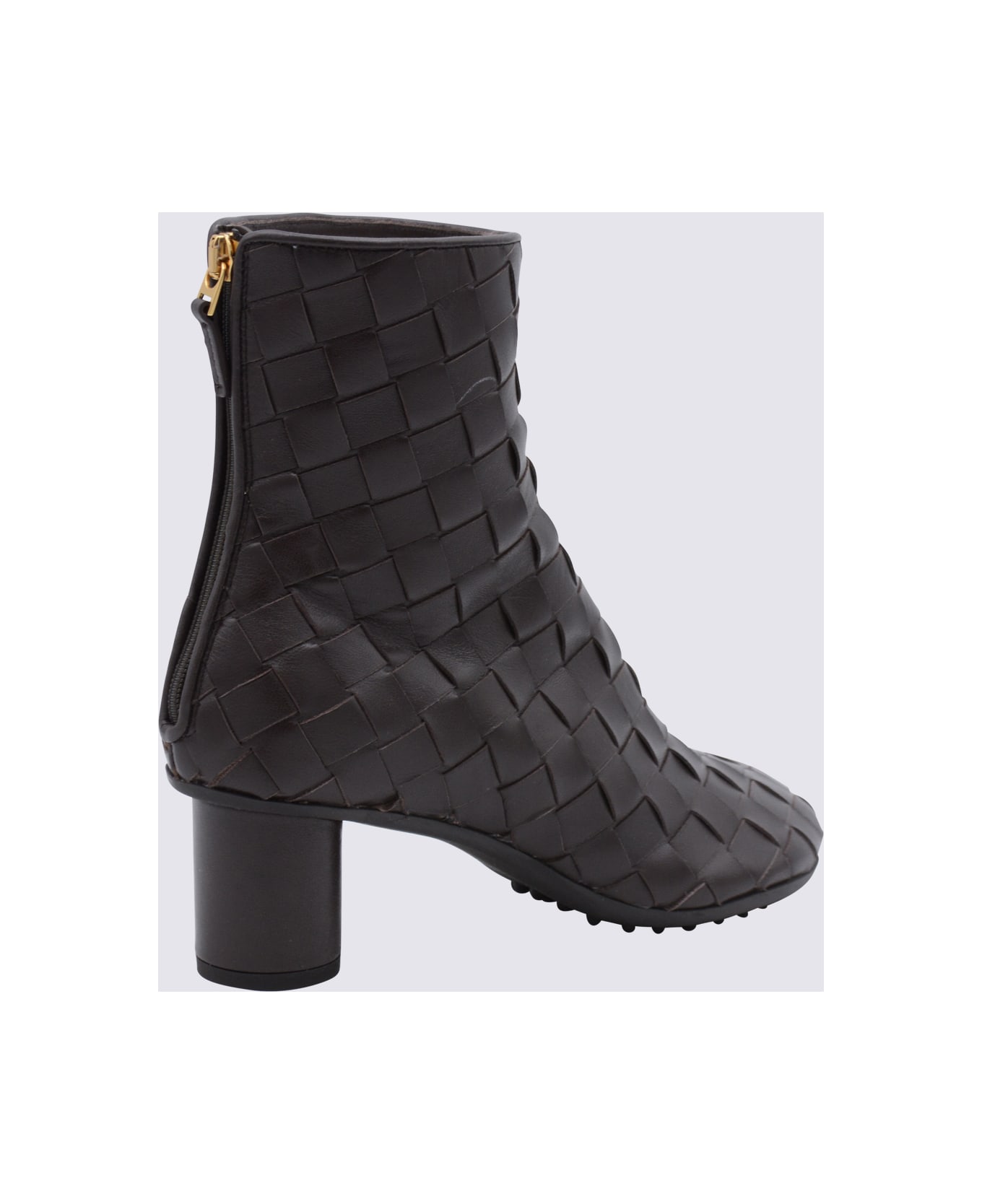 Bottega Veneta Brown Leather Atomic Boots - FONDANT
