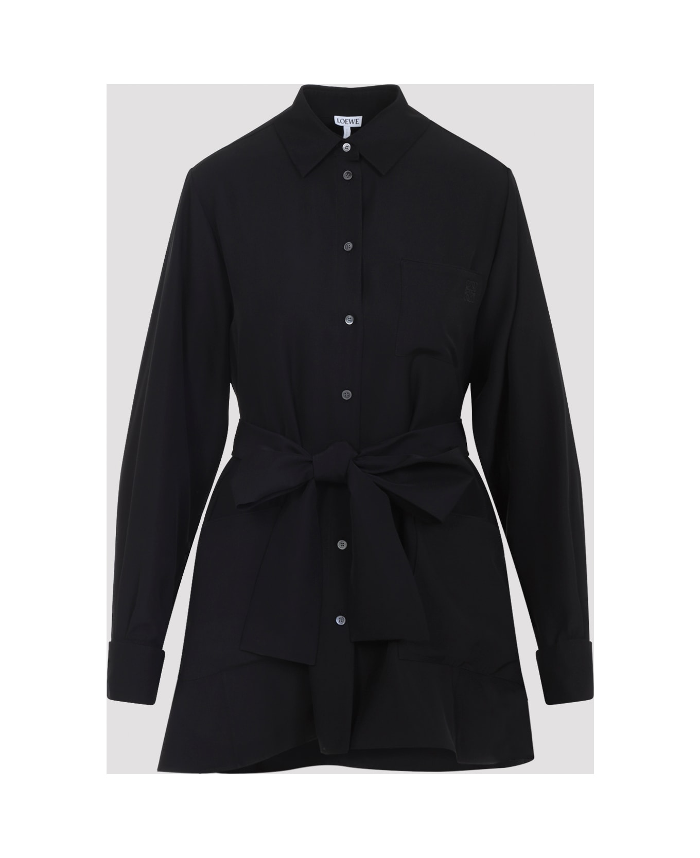 Loewe Belted Blouse - Black