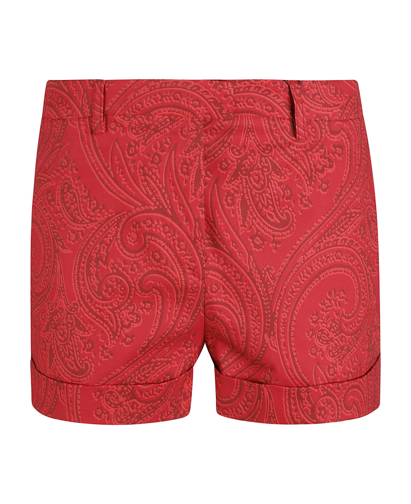 Etro Paisley Print Shorts - Red