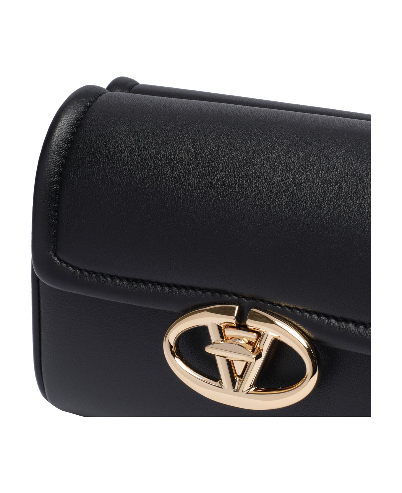Valentino Garavani Vlogo Locker Shoulder Bag - Black