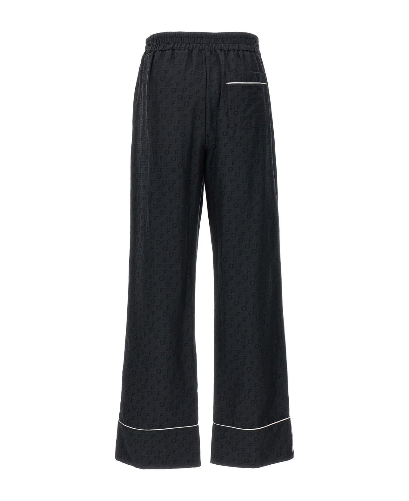 Off-White Off Jacquard Pajama Pants - Black