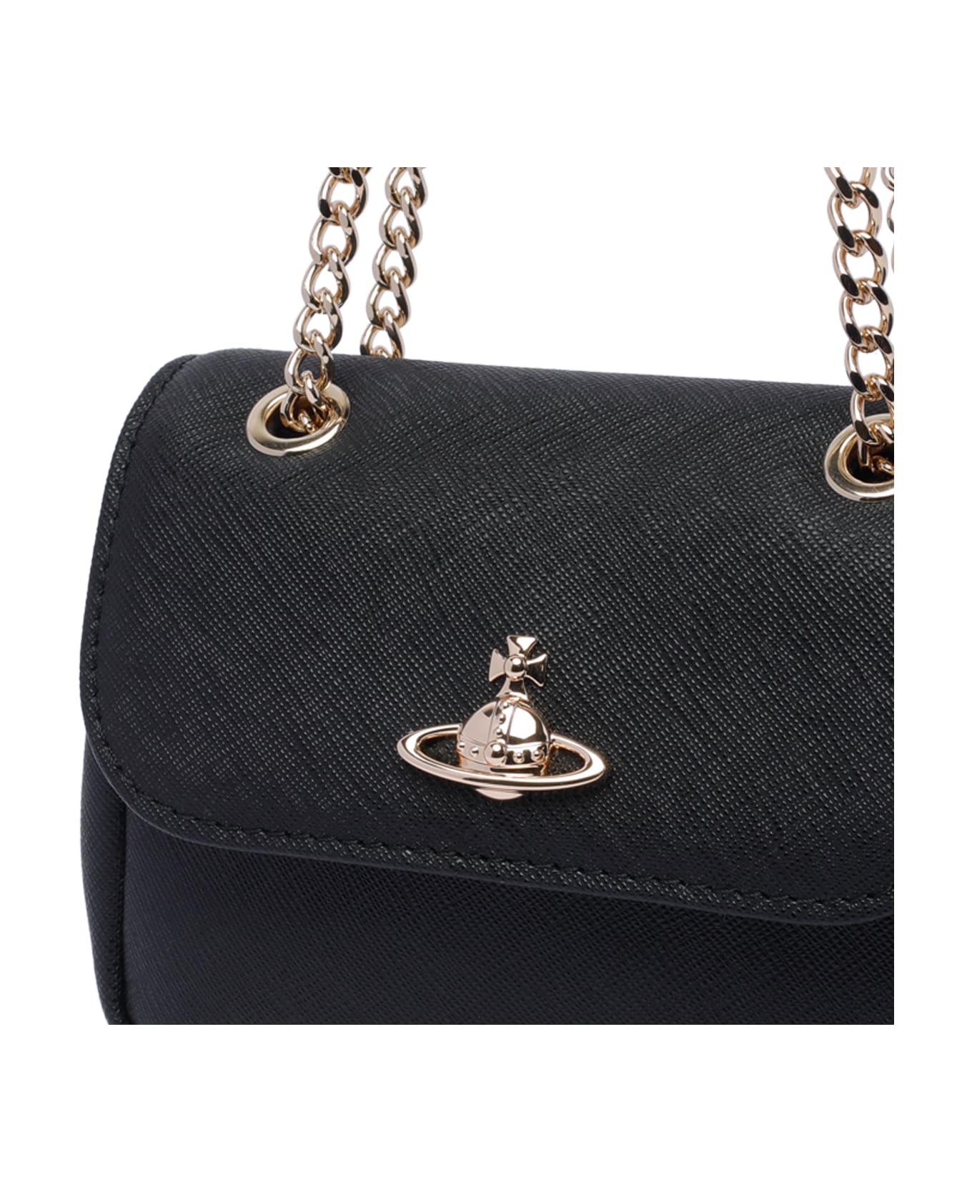 Vivienne Westwood Saffiano Plain Small Bag - Black