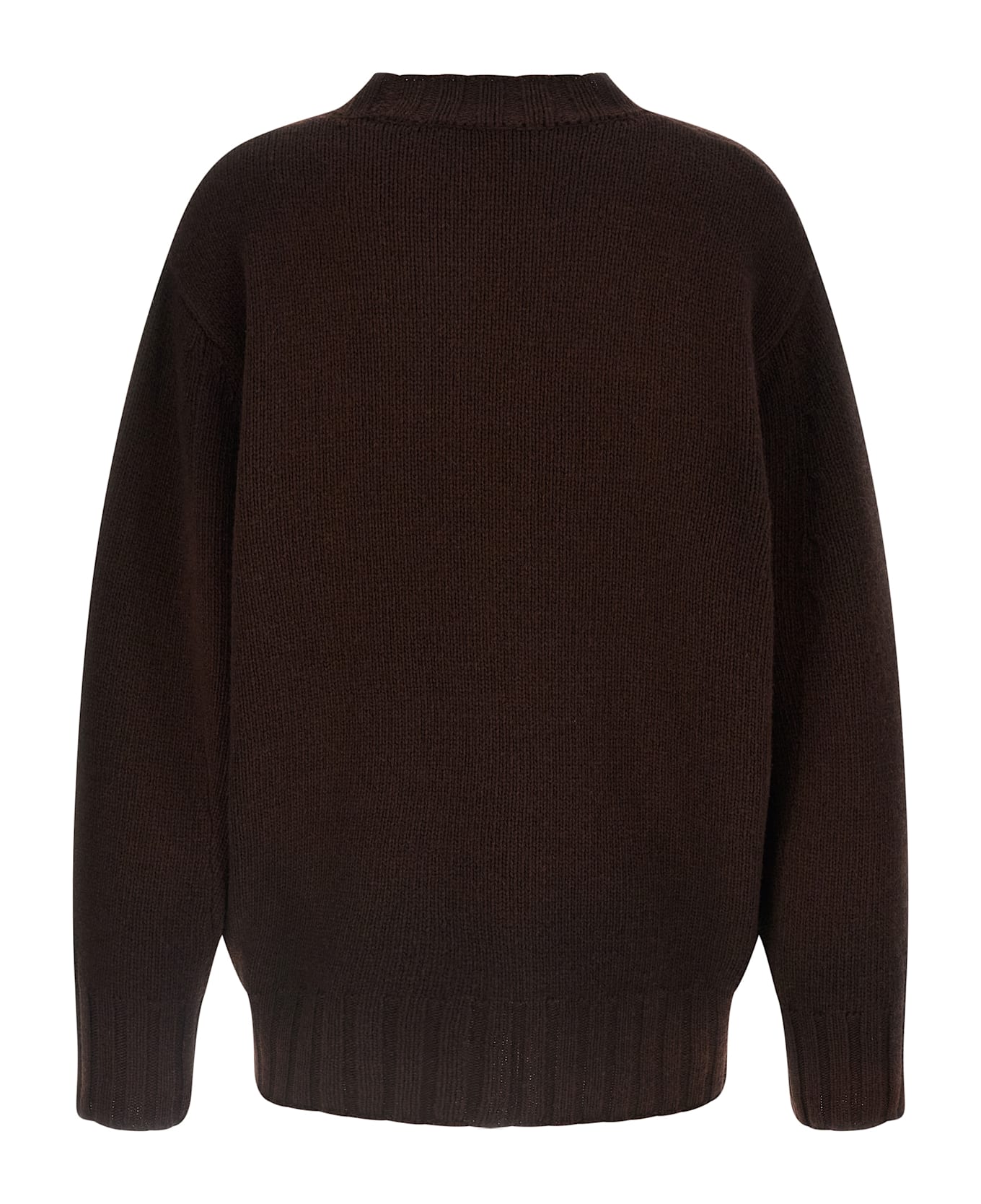 The Attico Logo Embroidery Sweater - Brown