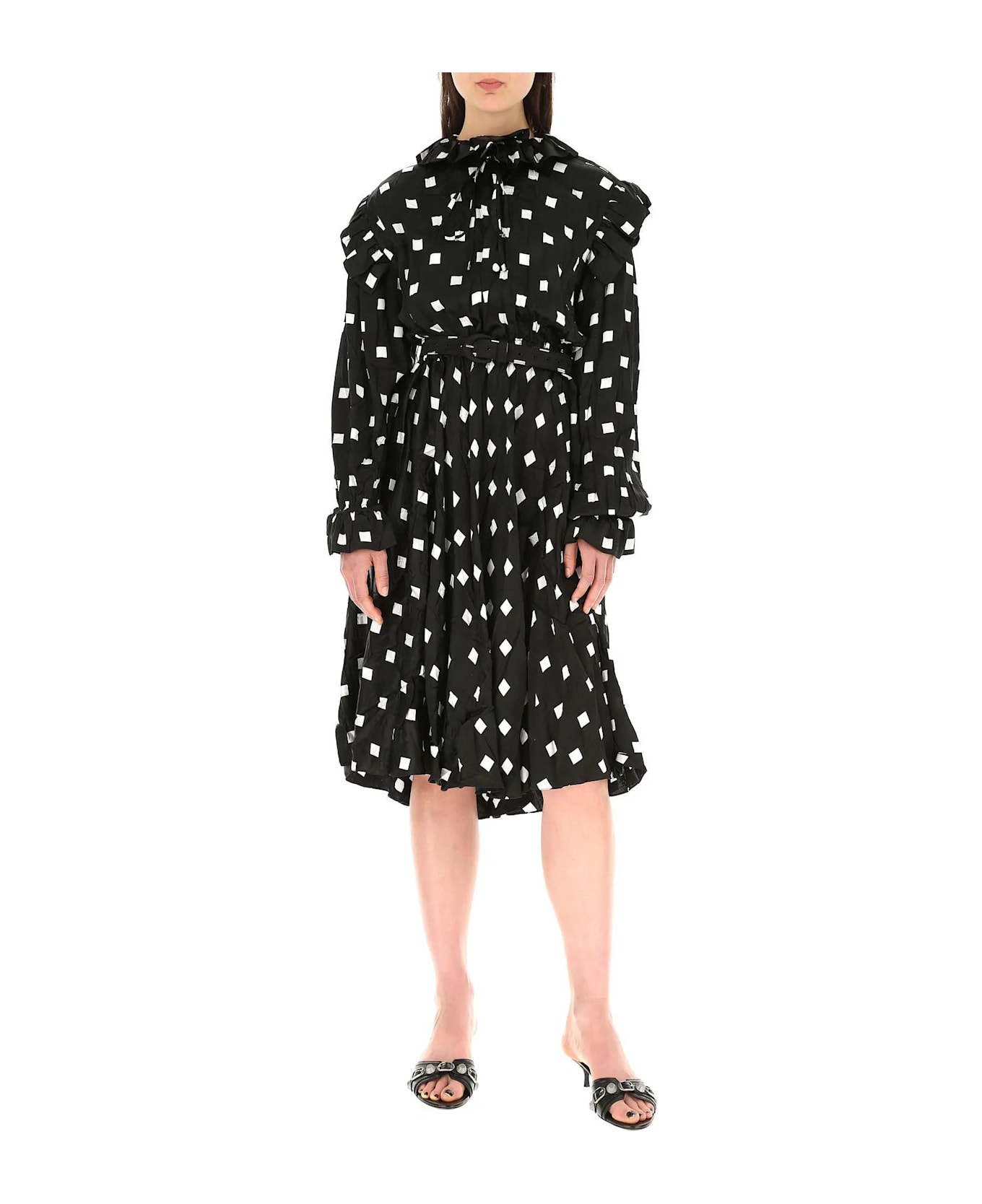 Balenciaga Embroidered Satin Dress - 1070