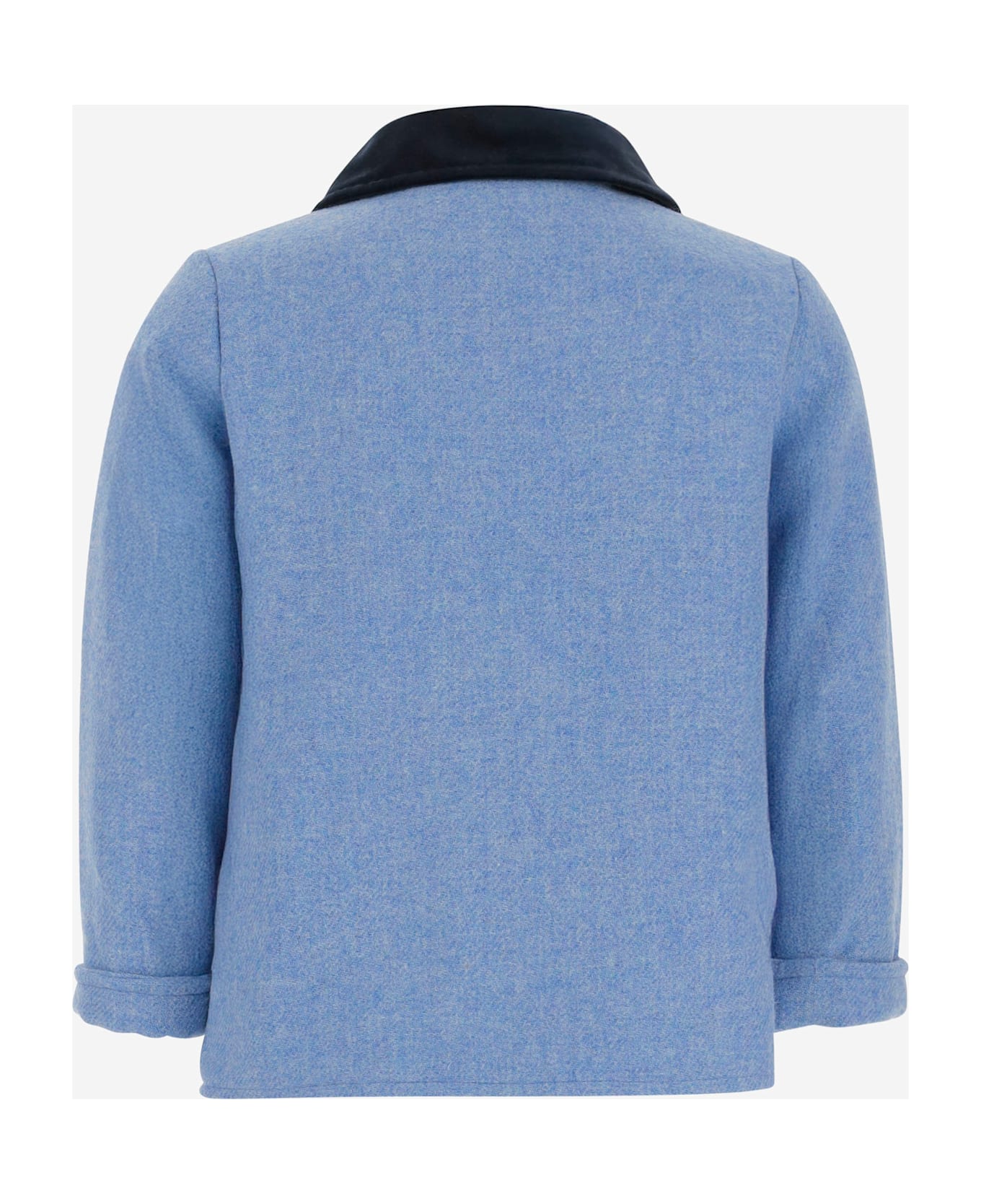 Nicoletta Fanna Wool Coat - AZZURO