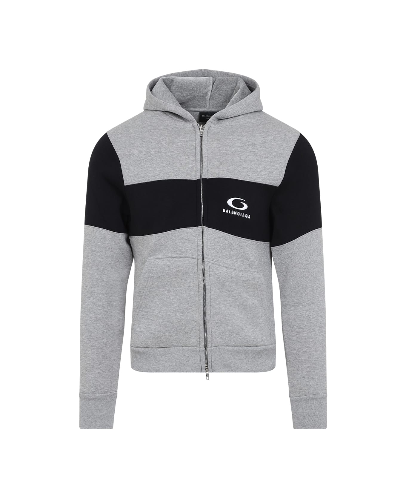 Balenciaga Hoodie - HEATHER GREY BLACK