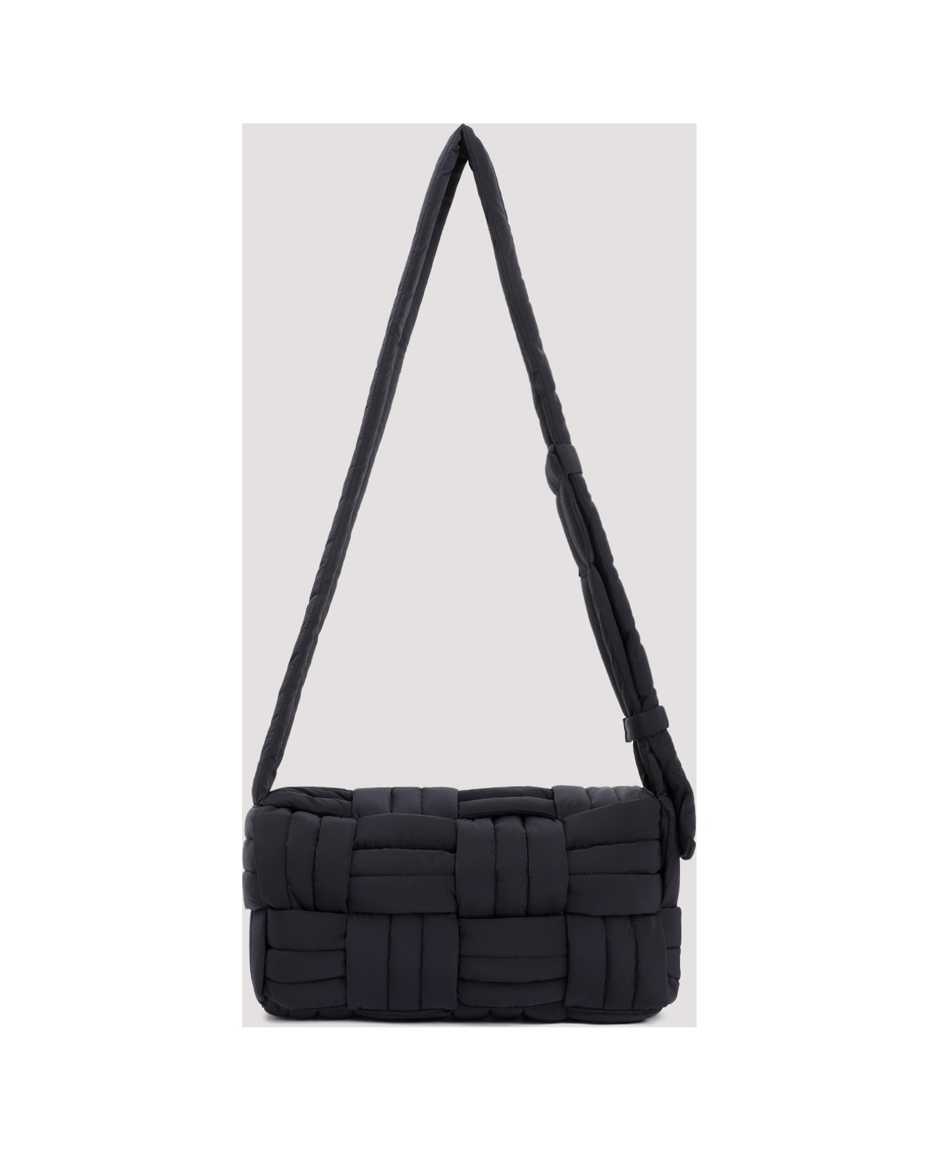 Bottega Veneta Tech Cassette Stitch Shoulder Bag - Black