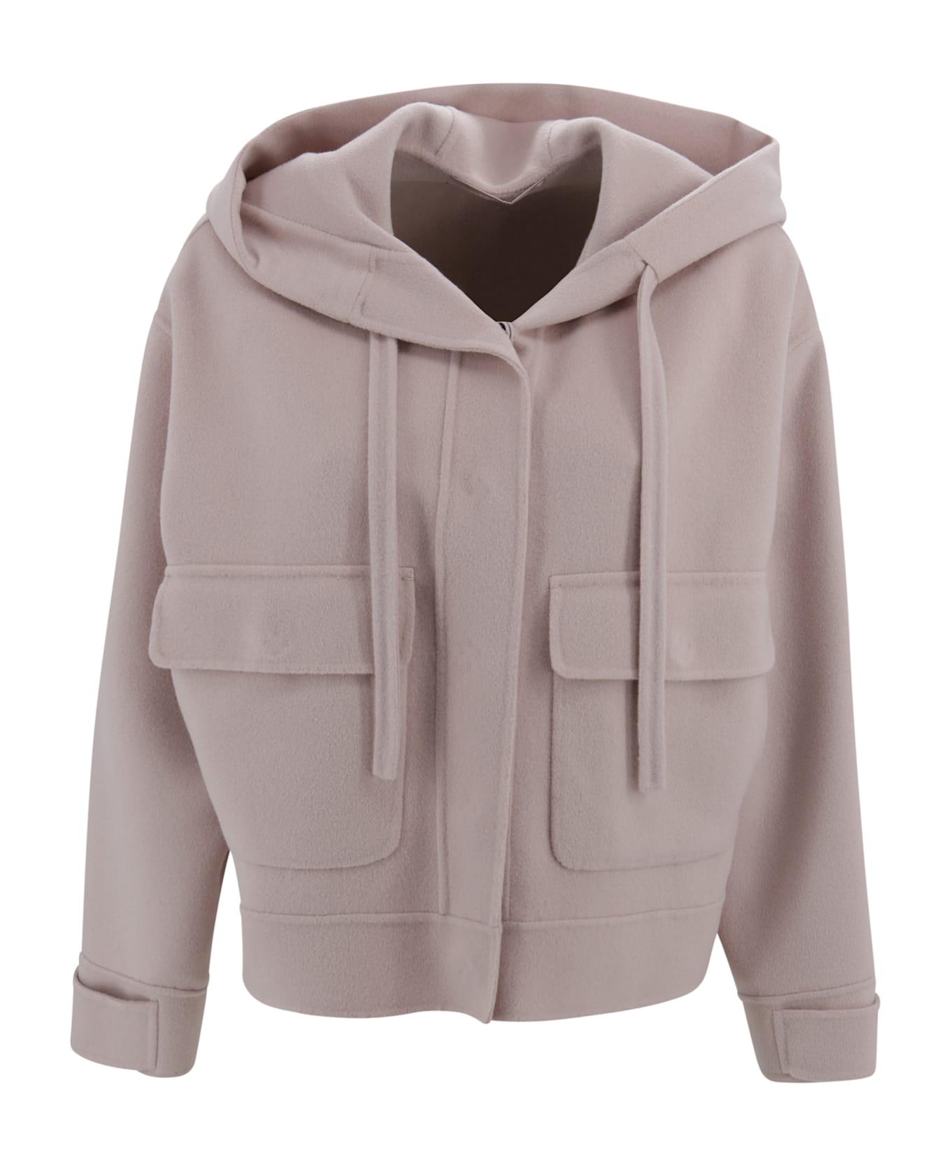 Weekend Max Mara Wool Hooded Jacket - Powder