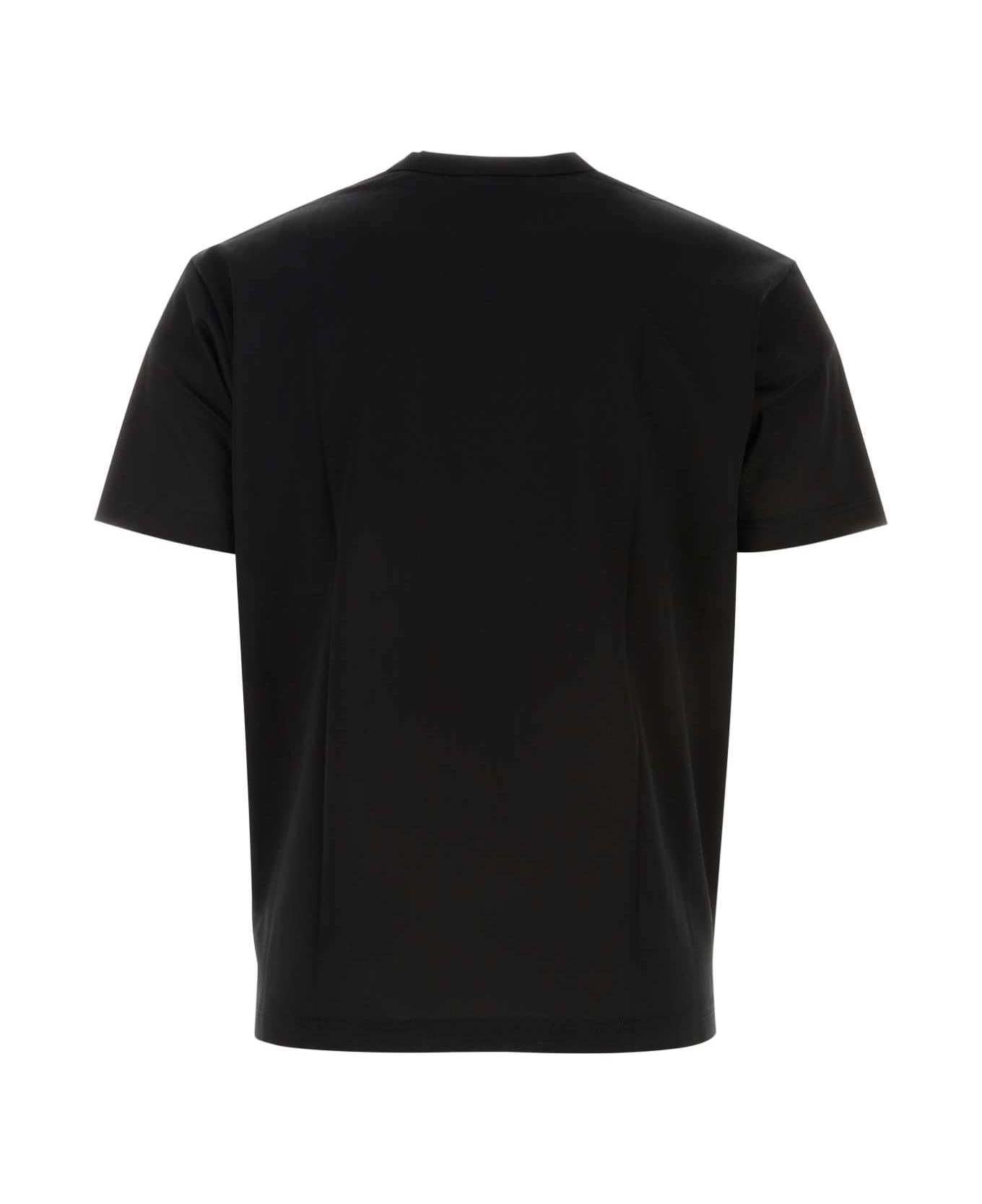Junya Watanabe Black Cotton T-shirt - BLACKRED