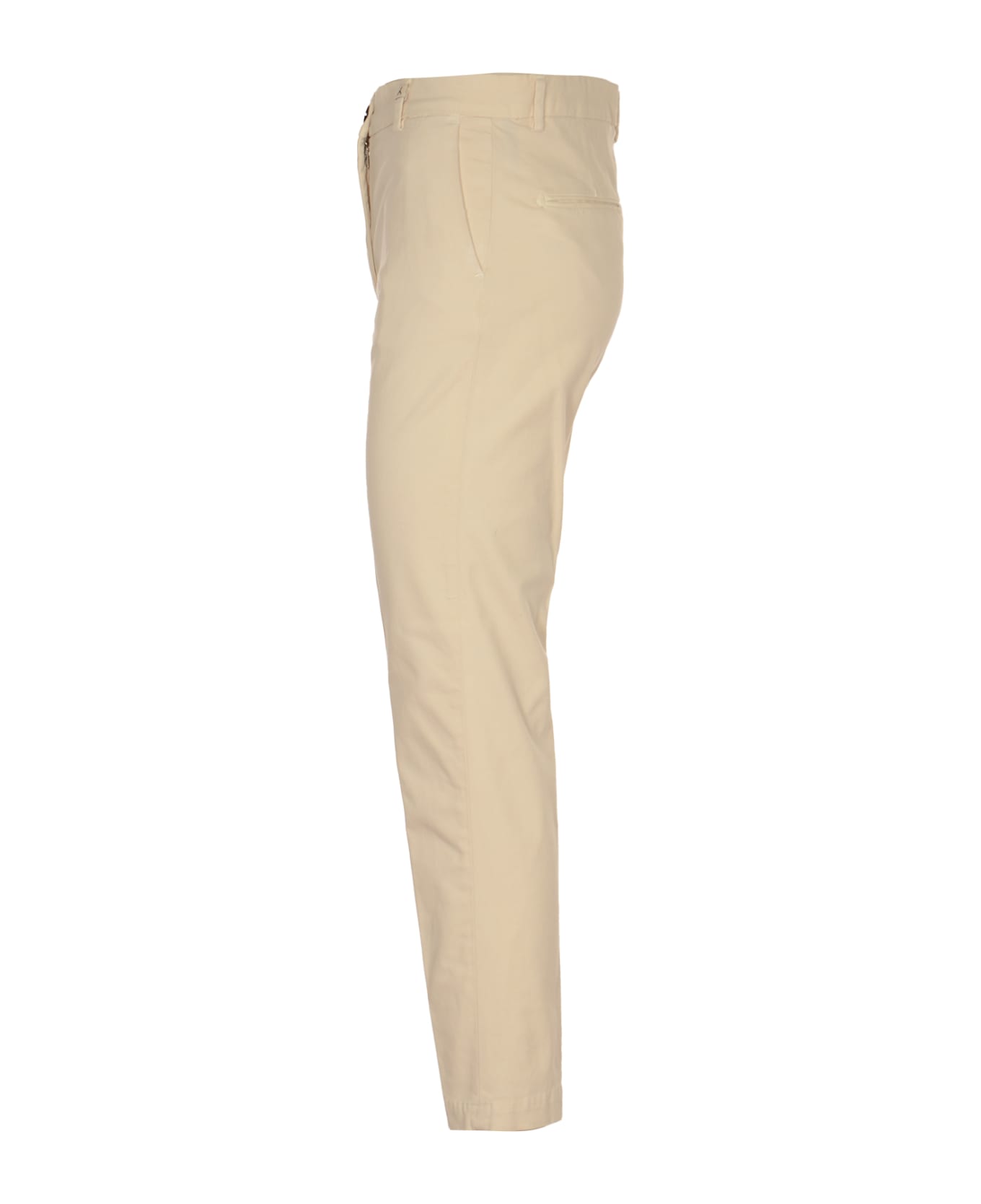 Myths Button Fitted Trousers - Beige