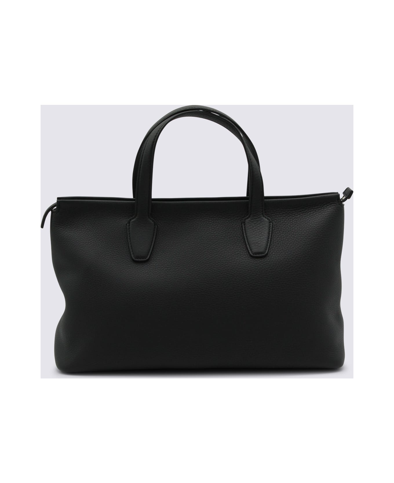 The Row Black Leather Marcel Top Handle Bag - BLACK ANS