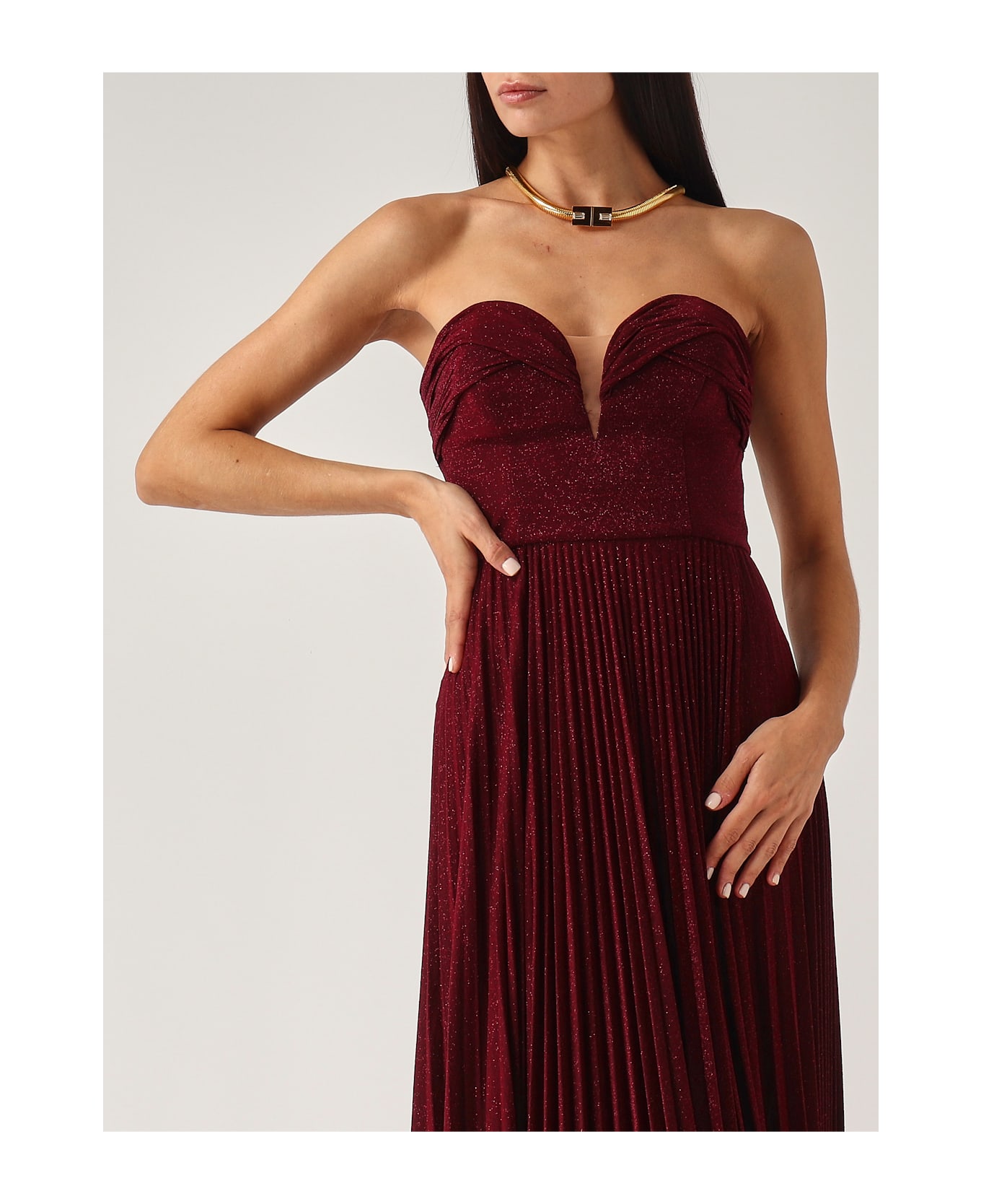 Elisabetta Franchi Viscose Dress - Bordeaux