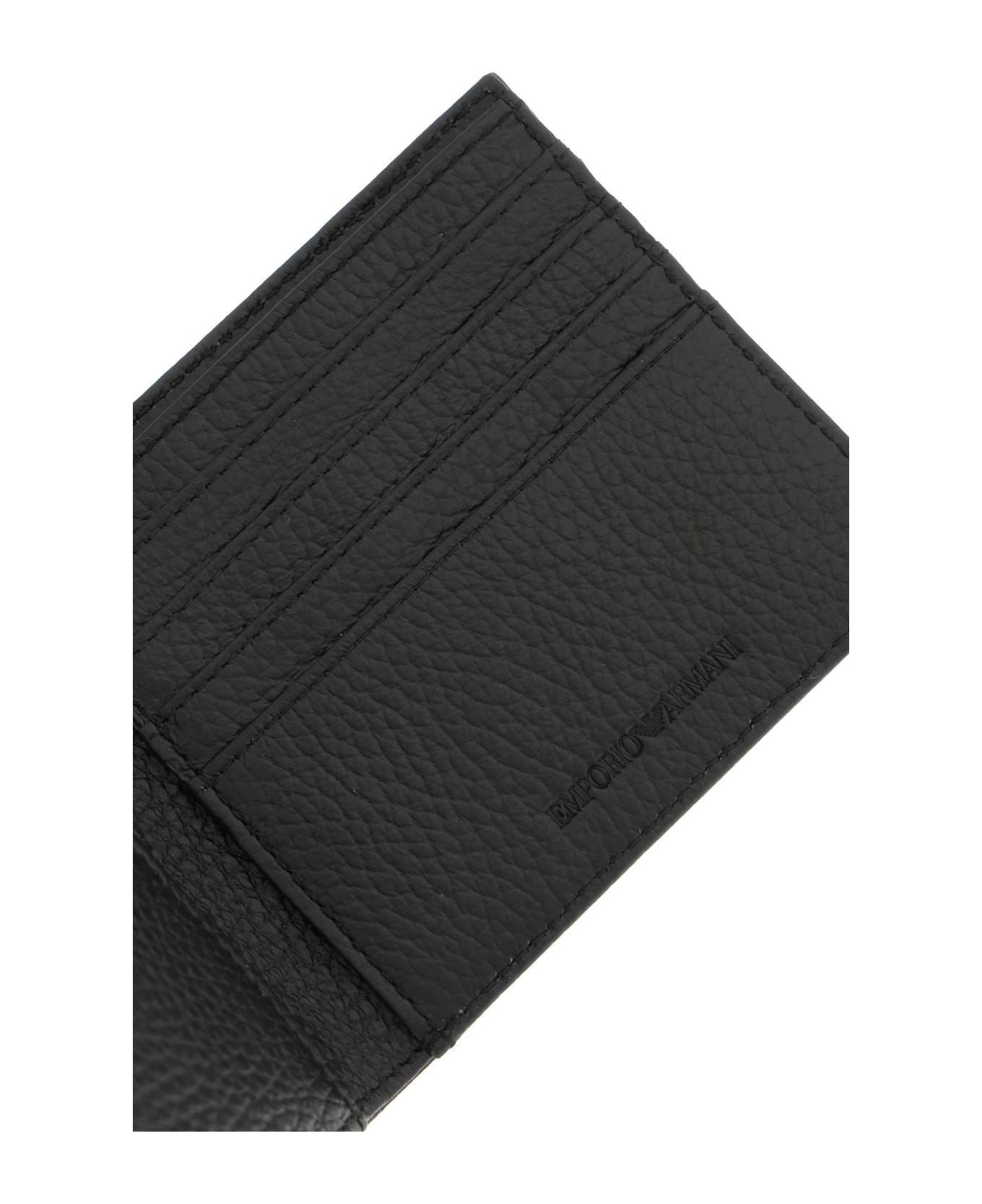 Emporio Armani Grained Leather Wallet - NERO (Black) 財布
