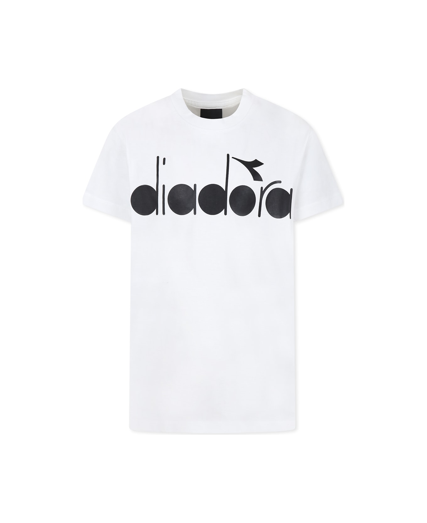 Diadora White T-shirt For Boy With Logo - White