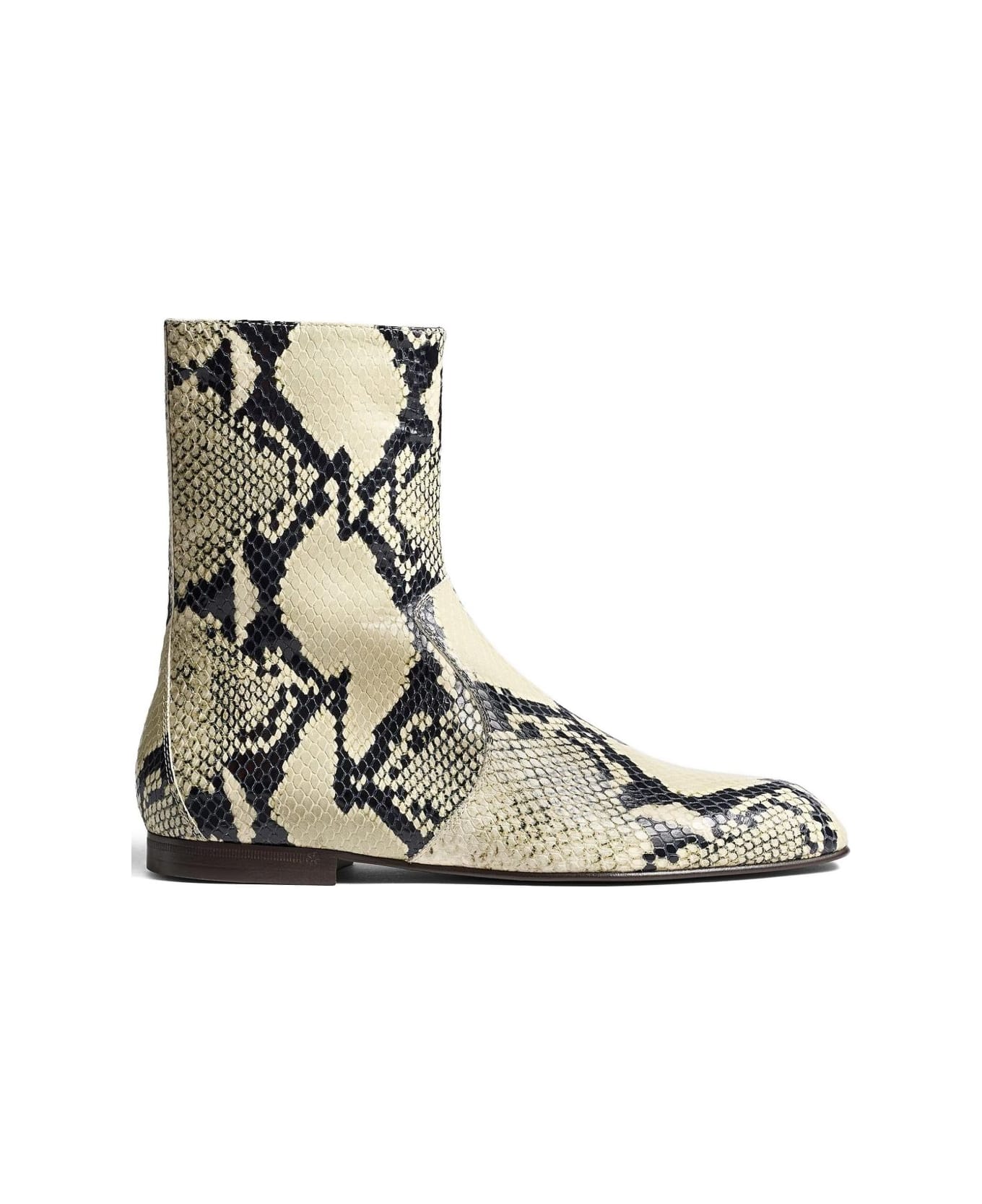 Khaite Colt Leather Boots - Beige