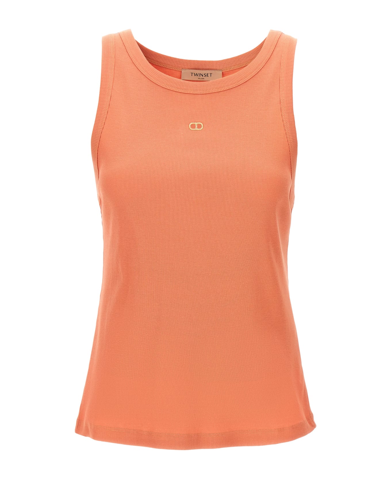 TwinSet Logo Embroidery Tank Top - Pink