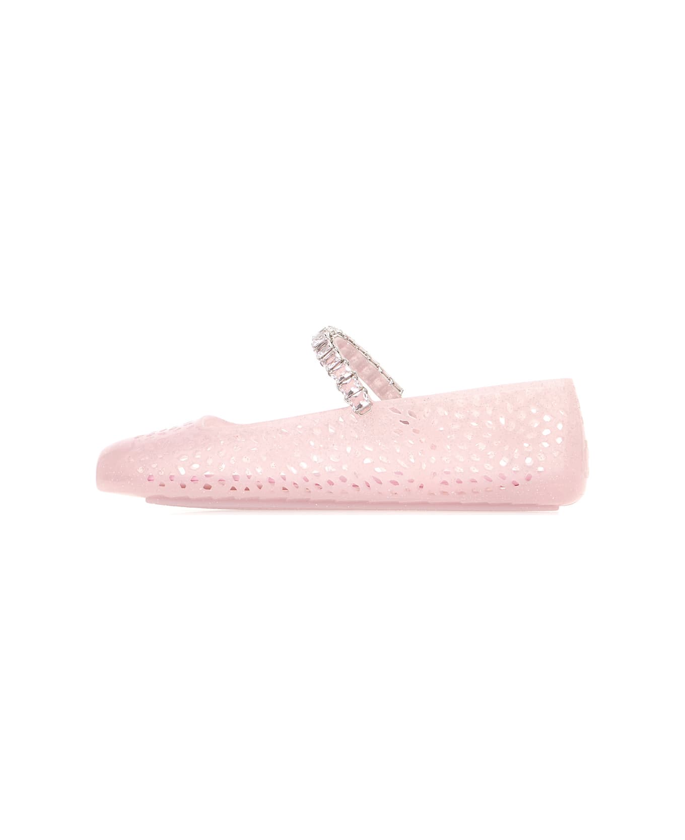 Jimmy Choo Pink Rubber Jelly Ballerinas - COTTON CANDY SILVER MIX COTTON CANDY