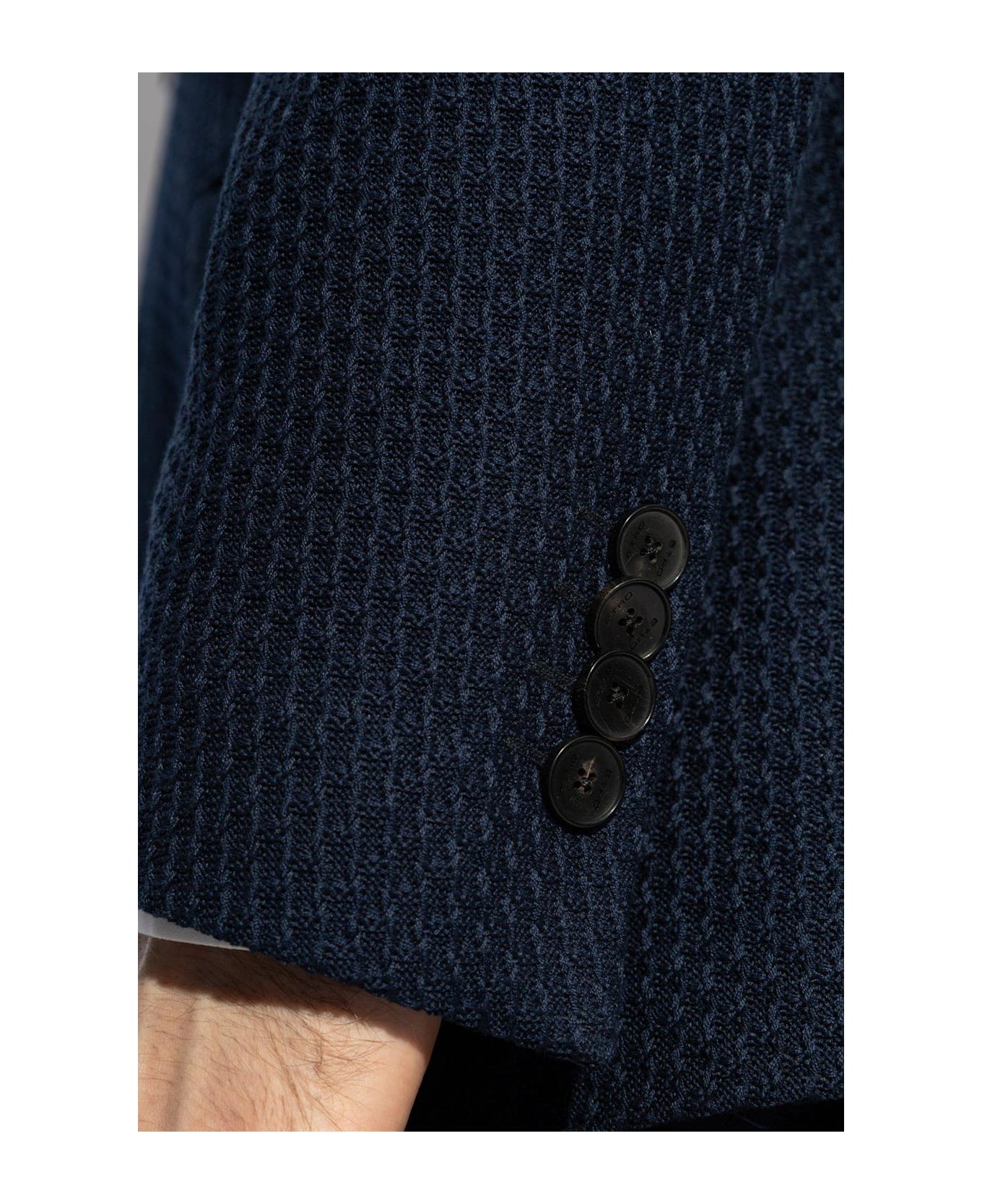 Etro Patterned Single-breasted Blazer Etro - BLUE
