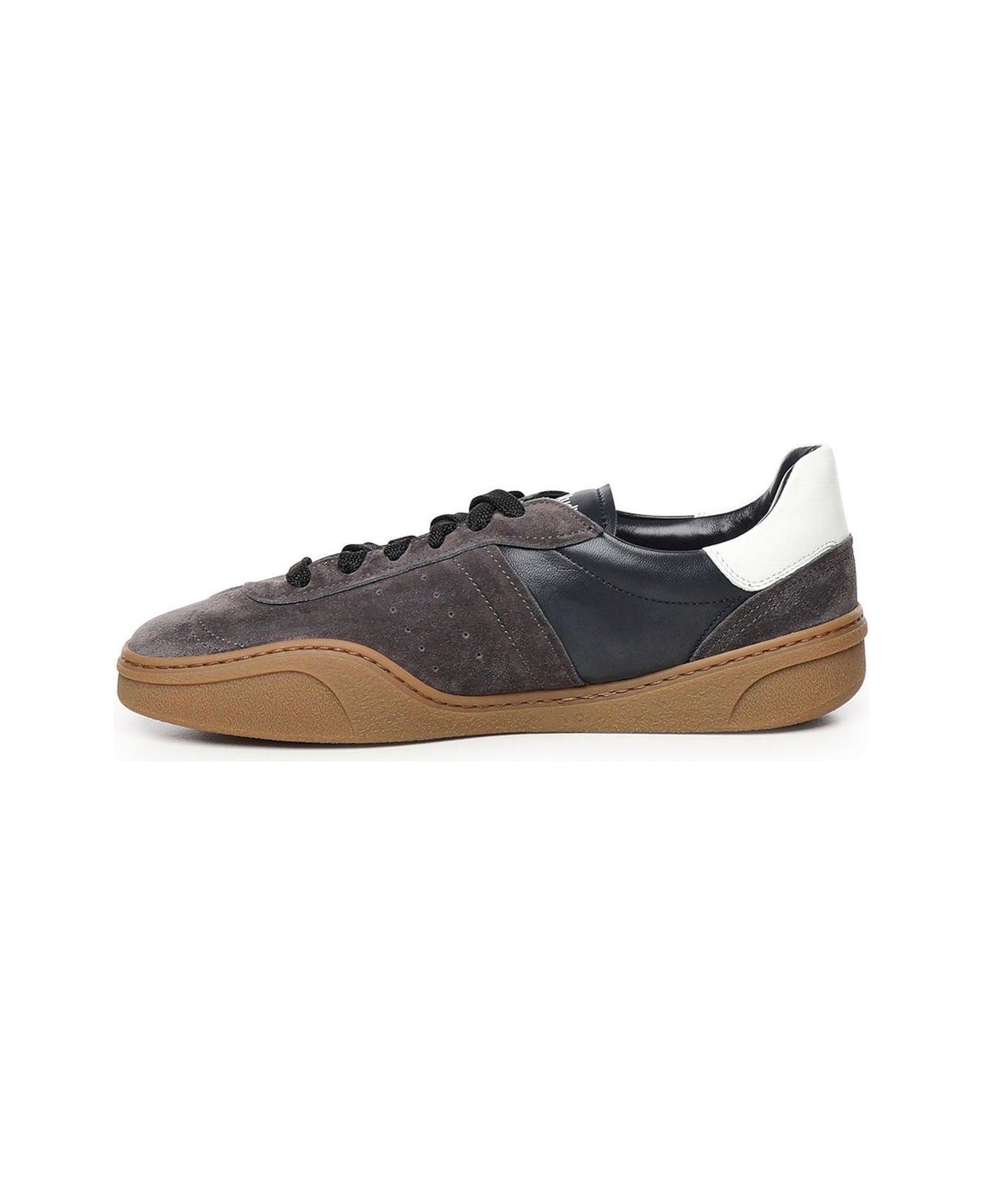 Round Toe Lace-up Sneakers - Thumbnail 3