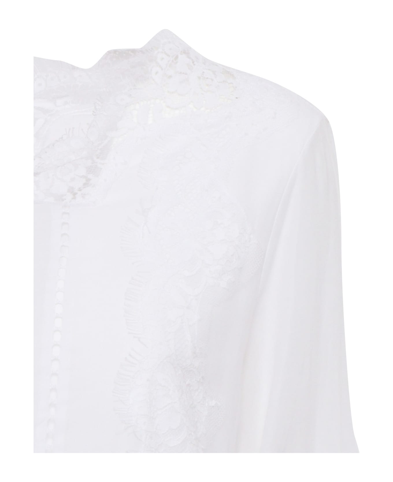 Ermanno Ermanno Scervino White Cotton Dress - WHITE ニットウェア