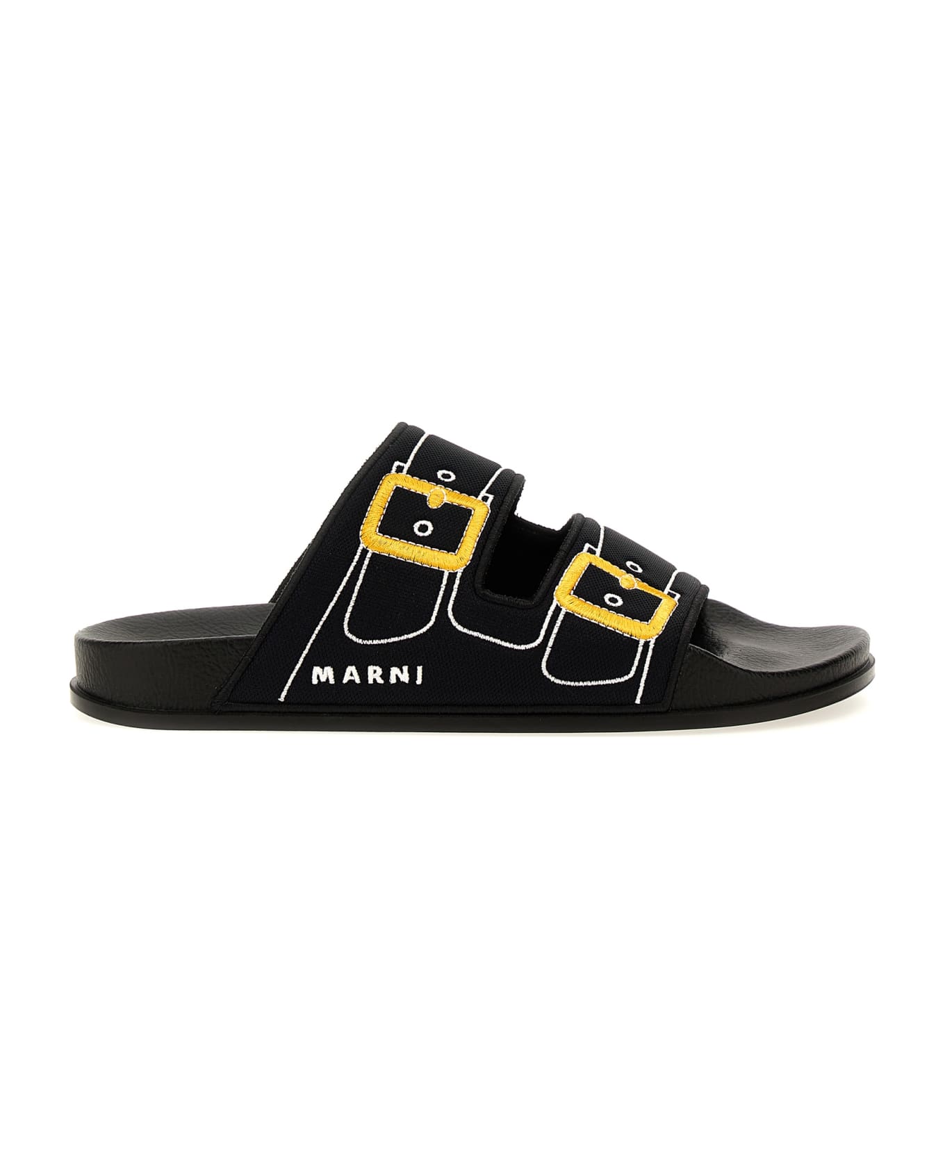 Marni 'trompe L'oeil' Sandals - BLACK