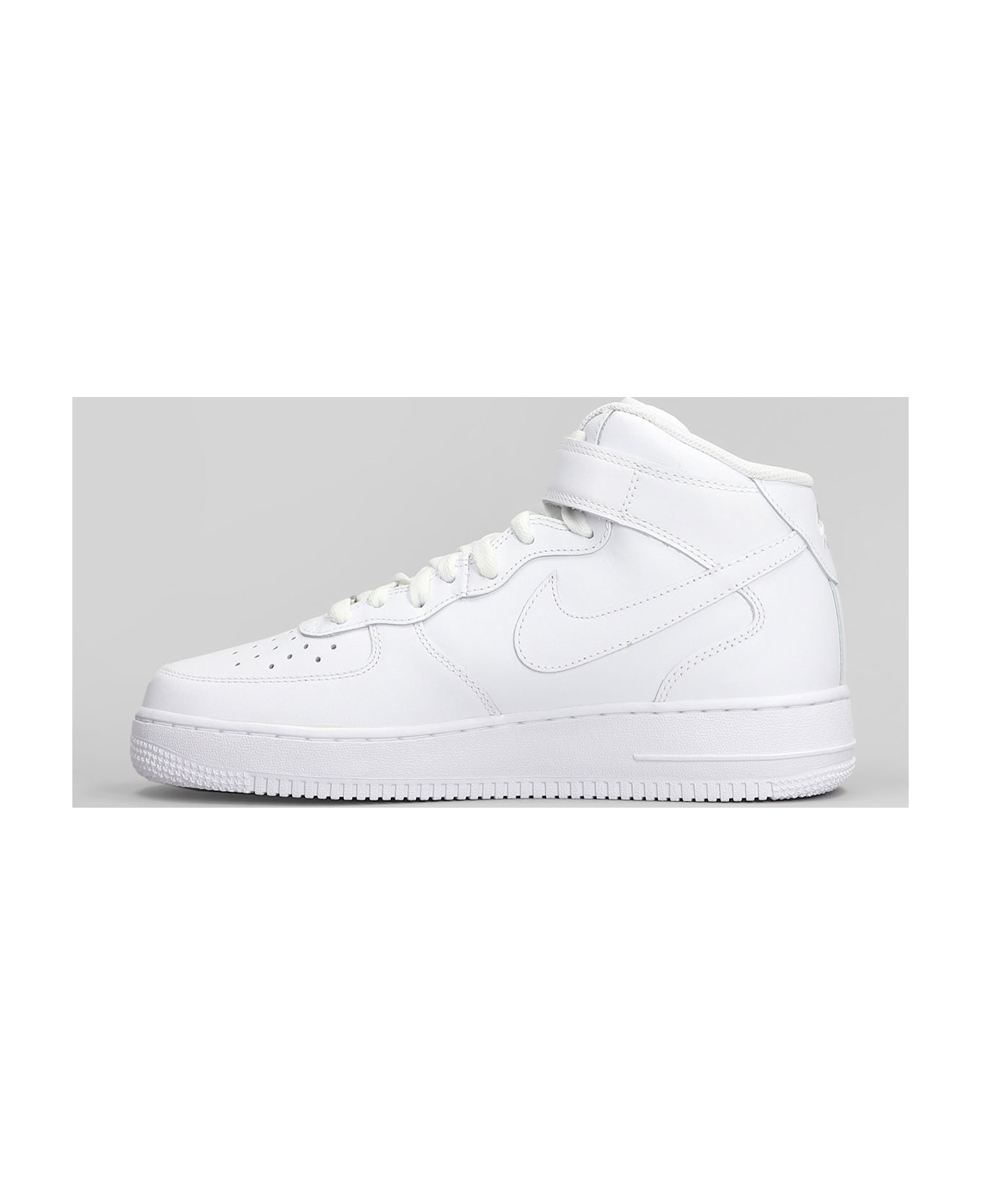 Nike Air Force Mid 1 07 Sneakers In White Leather - white