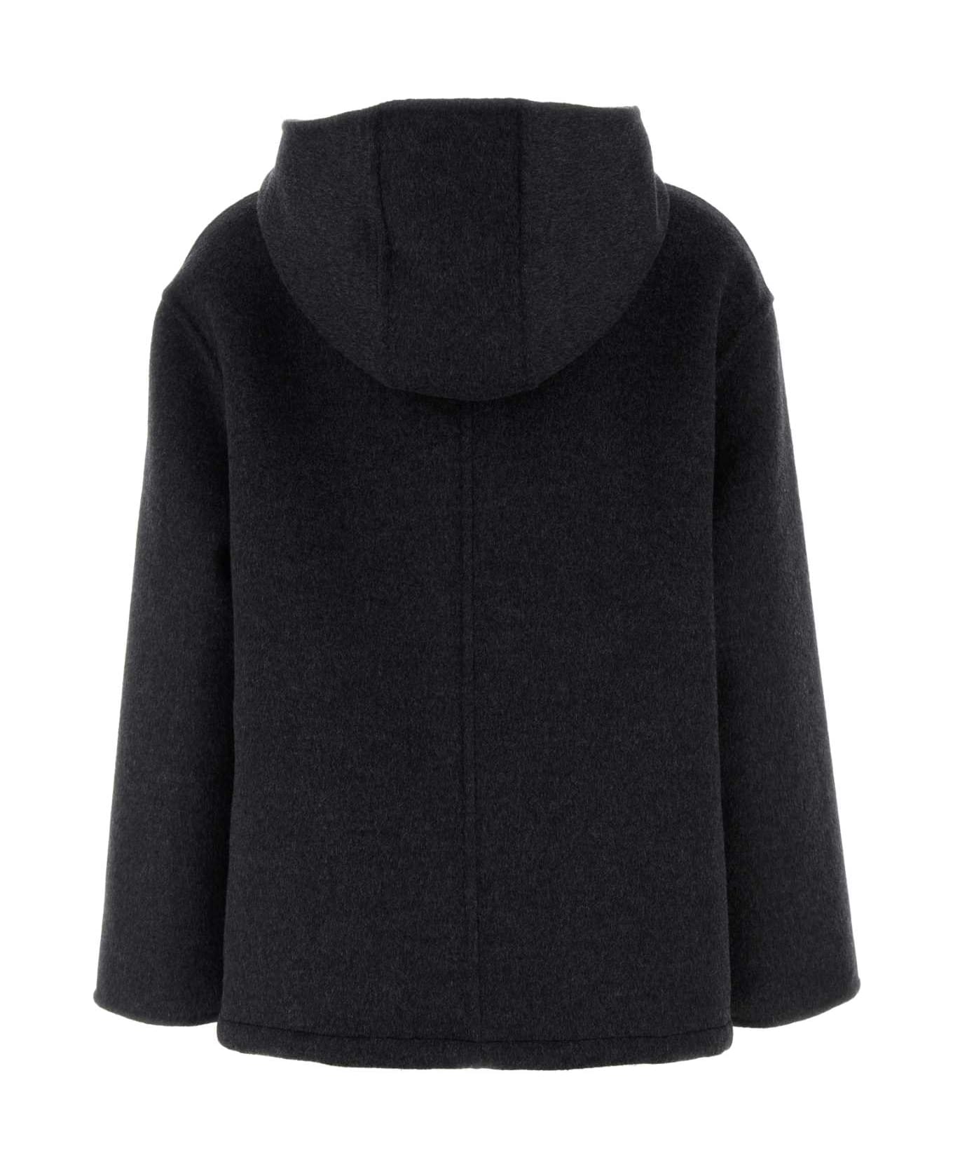 Gucci Dark Grey Wool Blend Jacket - DARKGREYLIGHTGREY