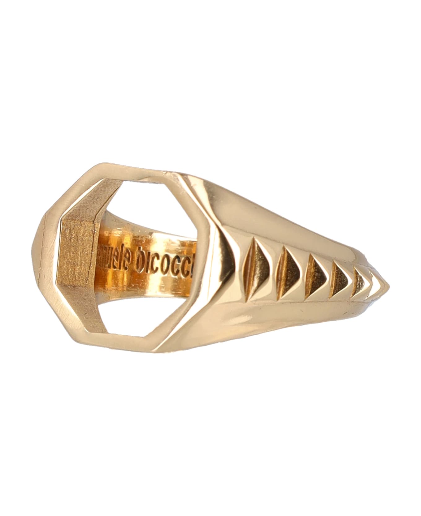 Emanuele Bicocchi Open Signet Ring - GOLD リング