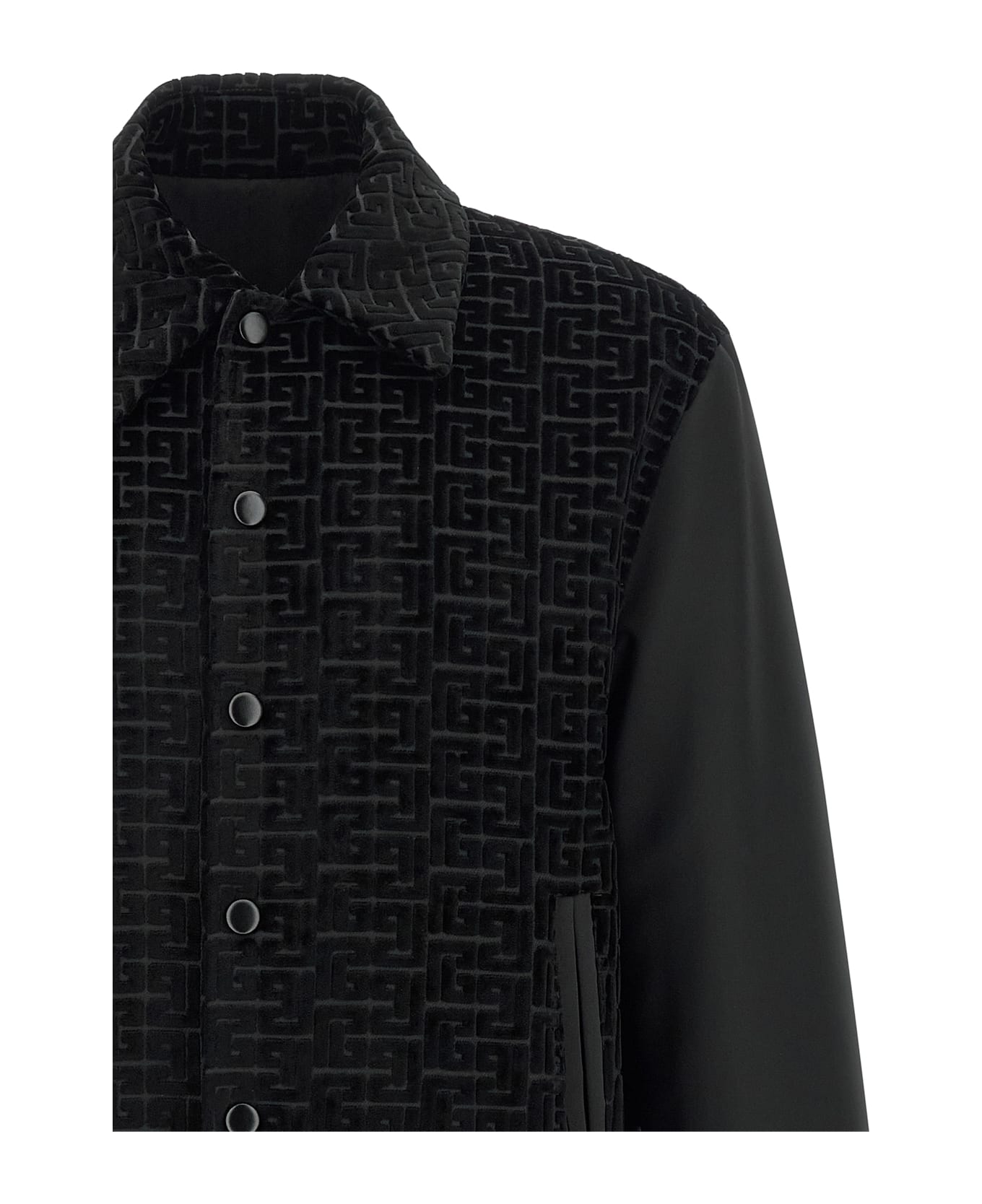 Balmain Velvet Bomber Jacket - Black  