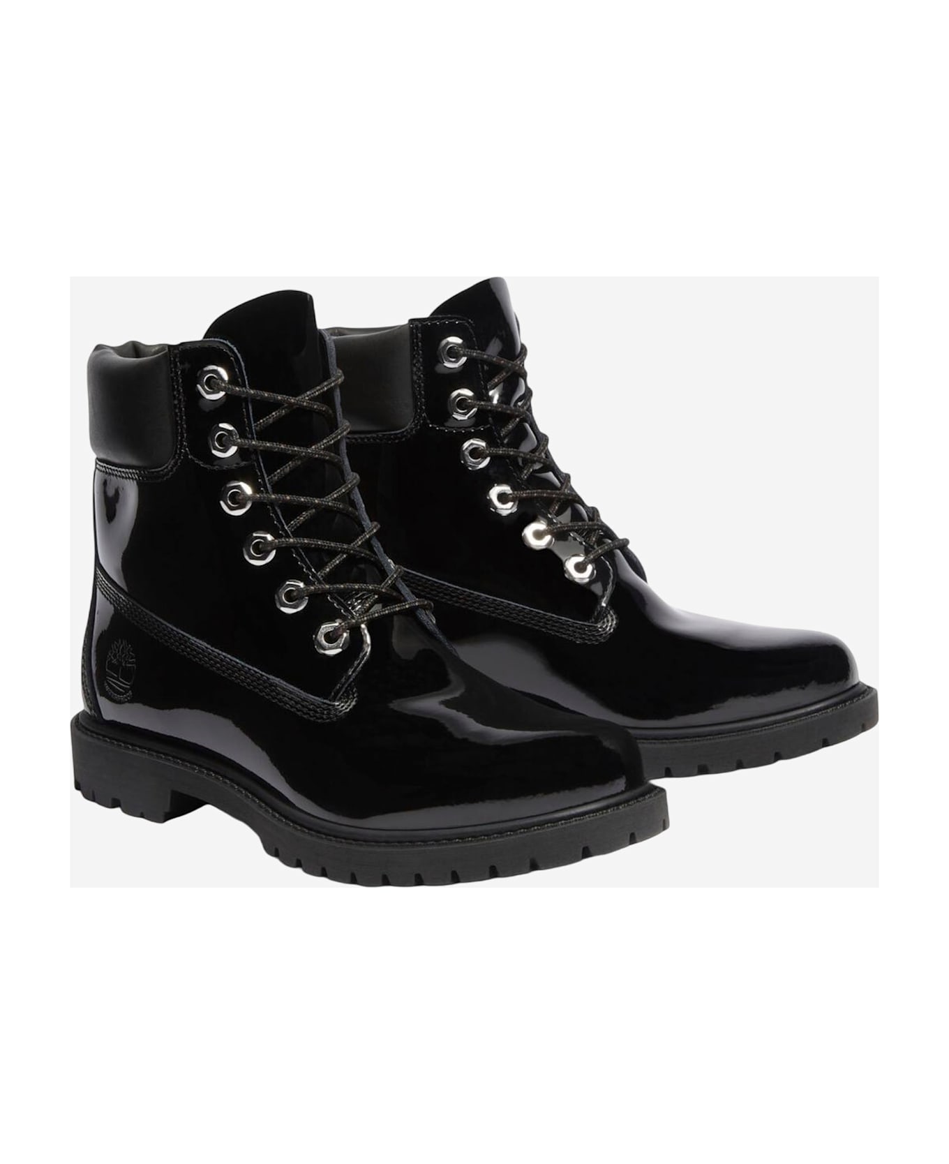 Timberland Glossy Leather Boots - Black