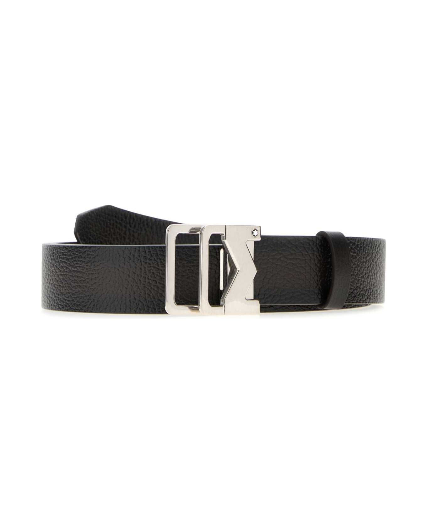 Montblanc Dark Brown Leather Belt - 000