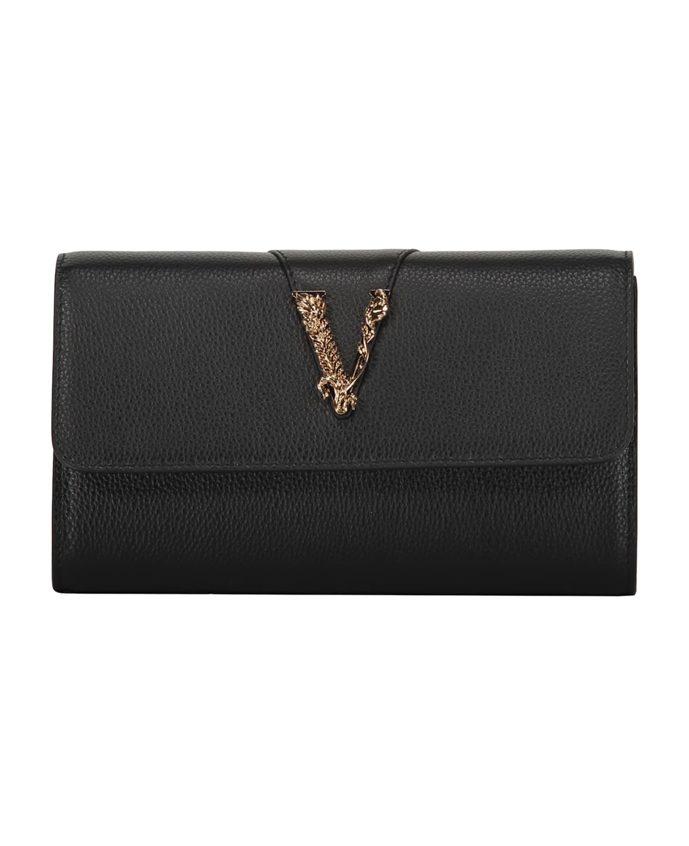 Versace Leather Clutch - black