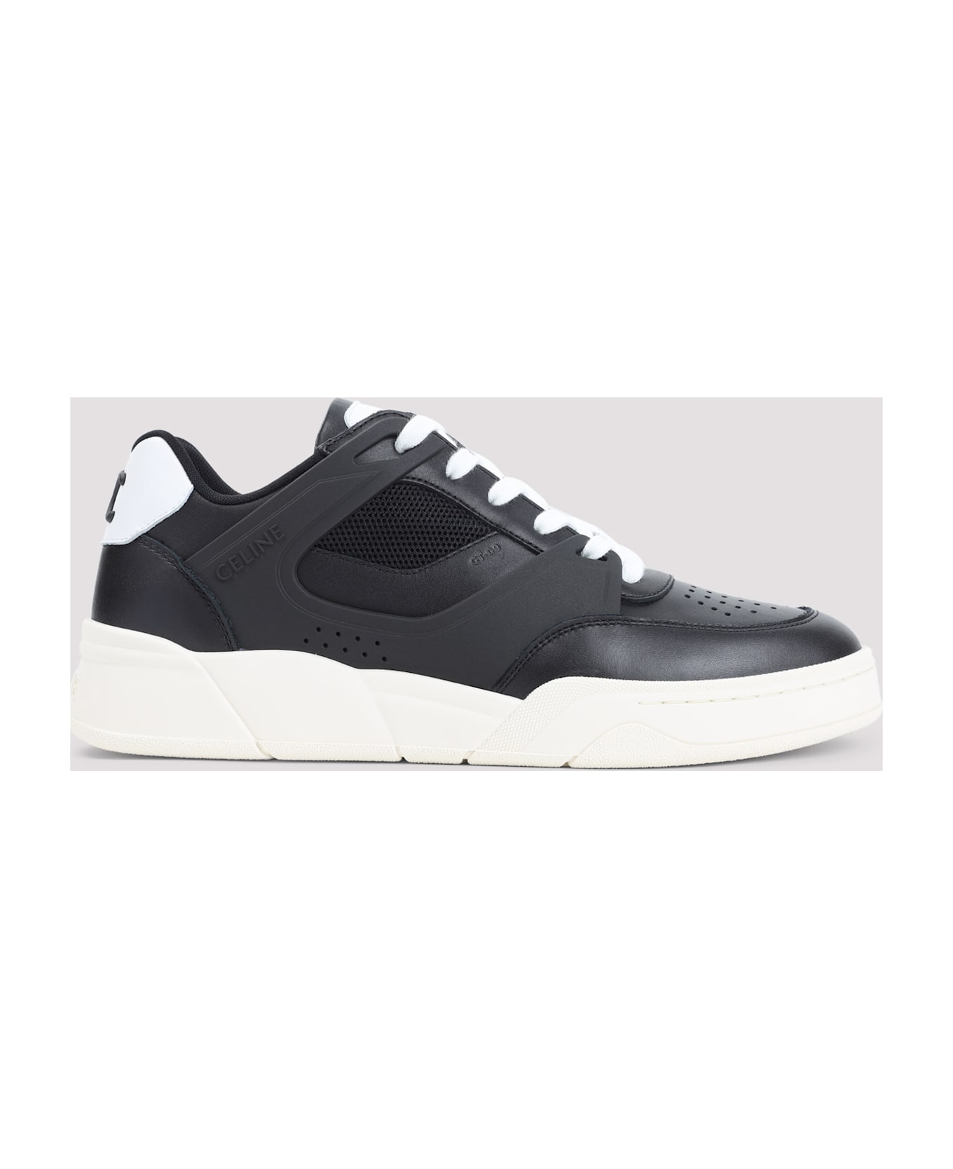 Celine Ct-09 Leather, Rubber And Mesh Sneakers - No Black