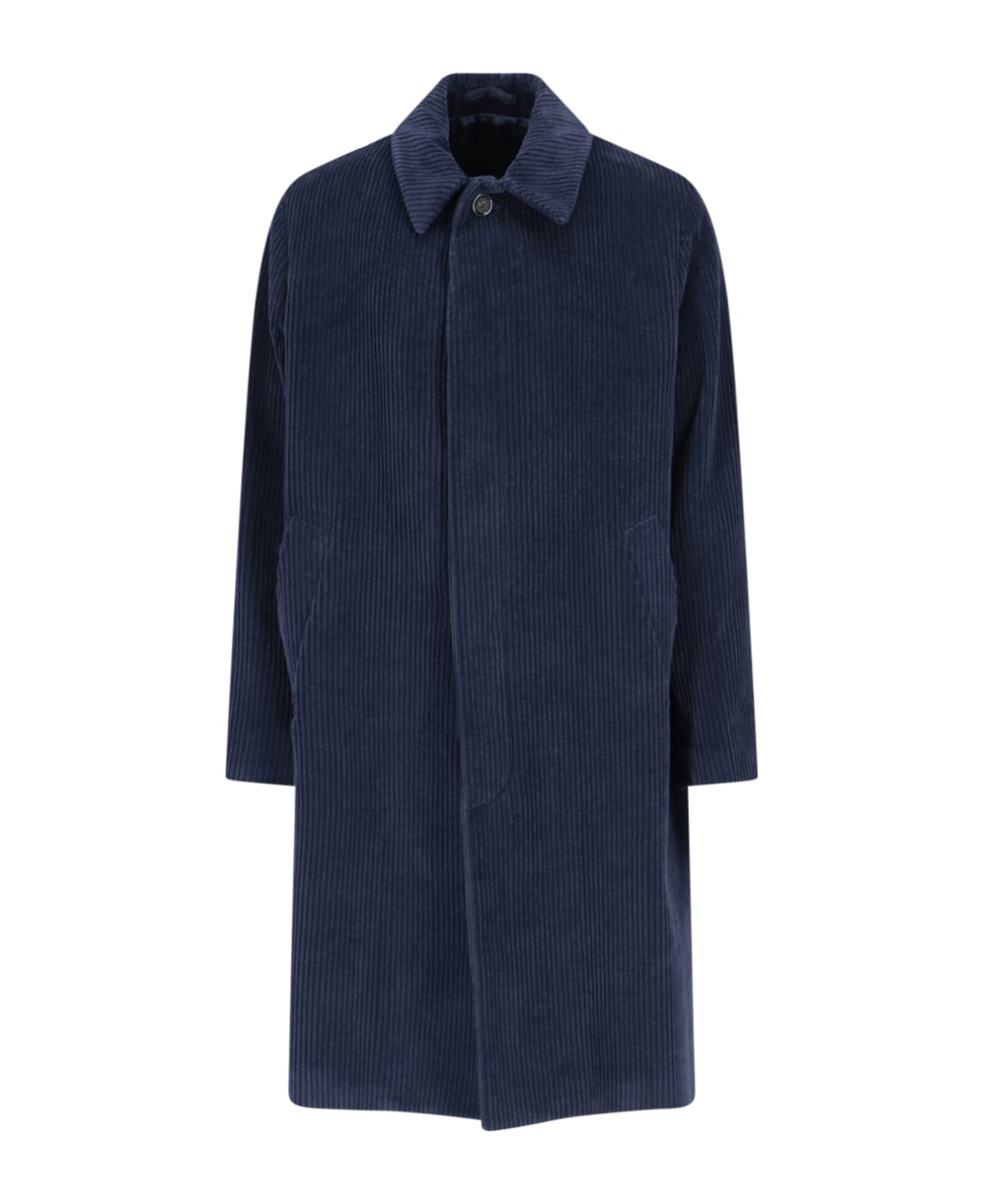 Lardini Single-breasted Midi Coat - Blue