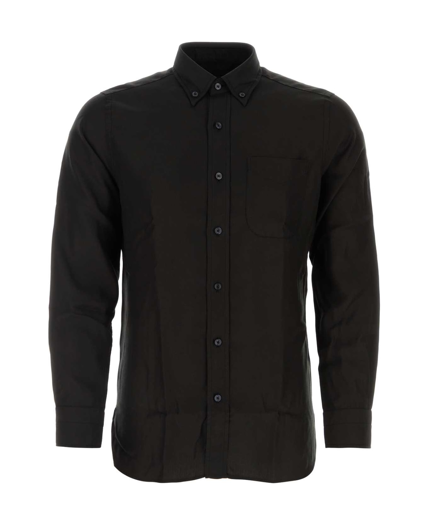 Tom Ford Black Lyocell Shirt - BLACK シャツ