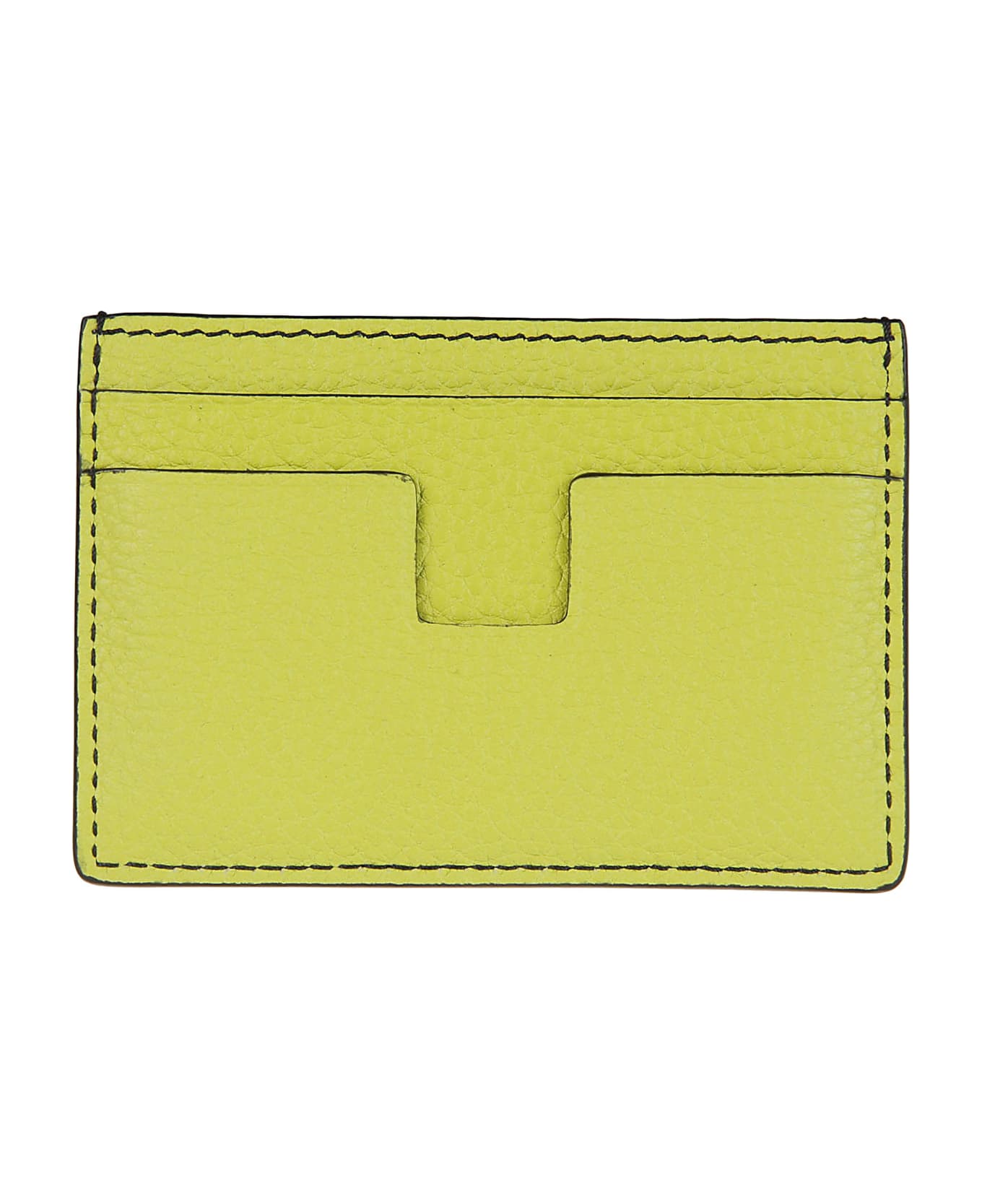 Tom Ford Two-tone Credit Card Holder - Black/lime