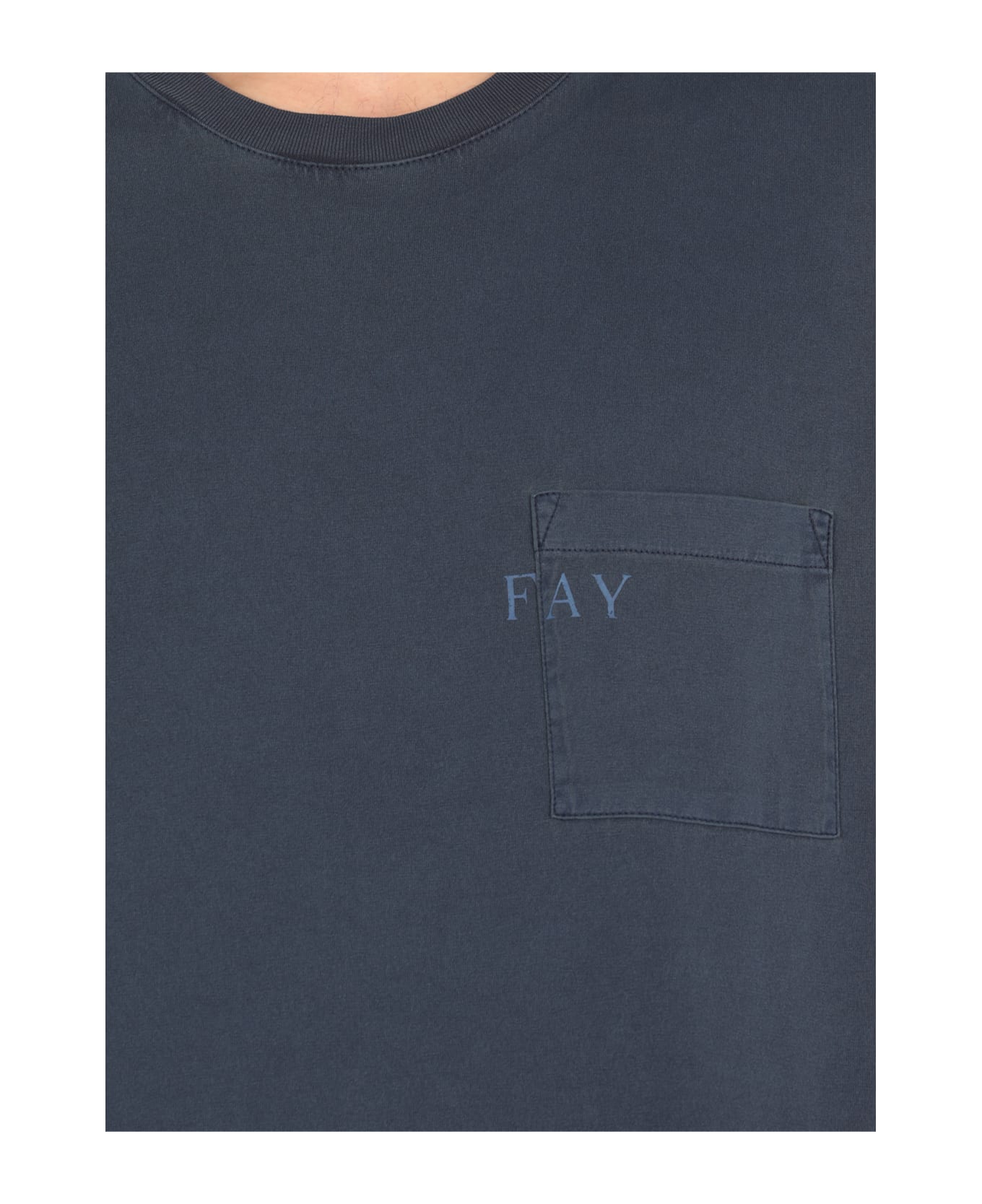 Fay T-shirt With Logo - Blue