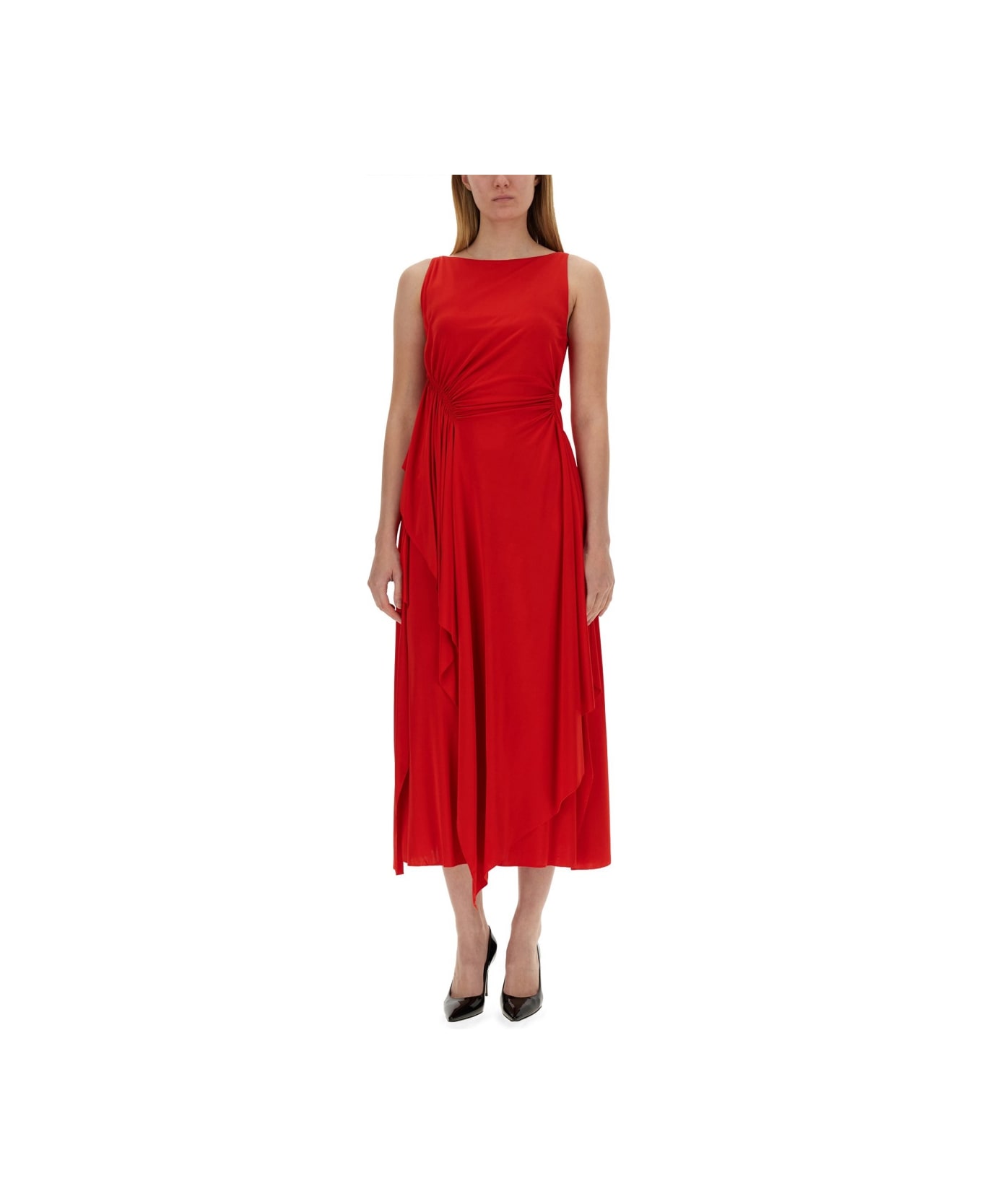 Lanvin Dress With Drape - RED