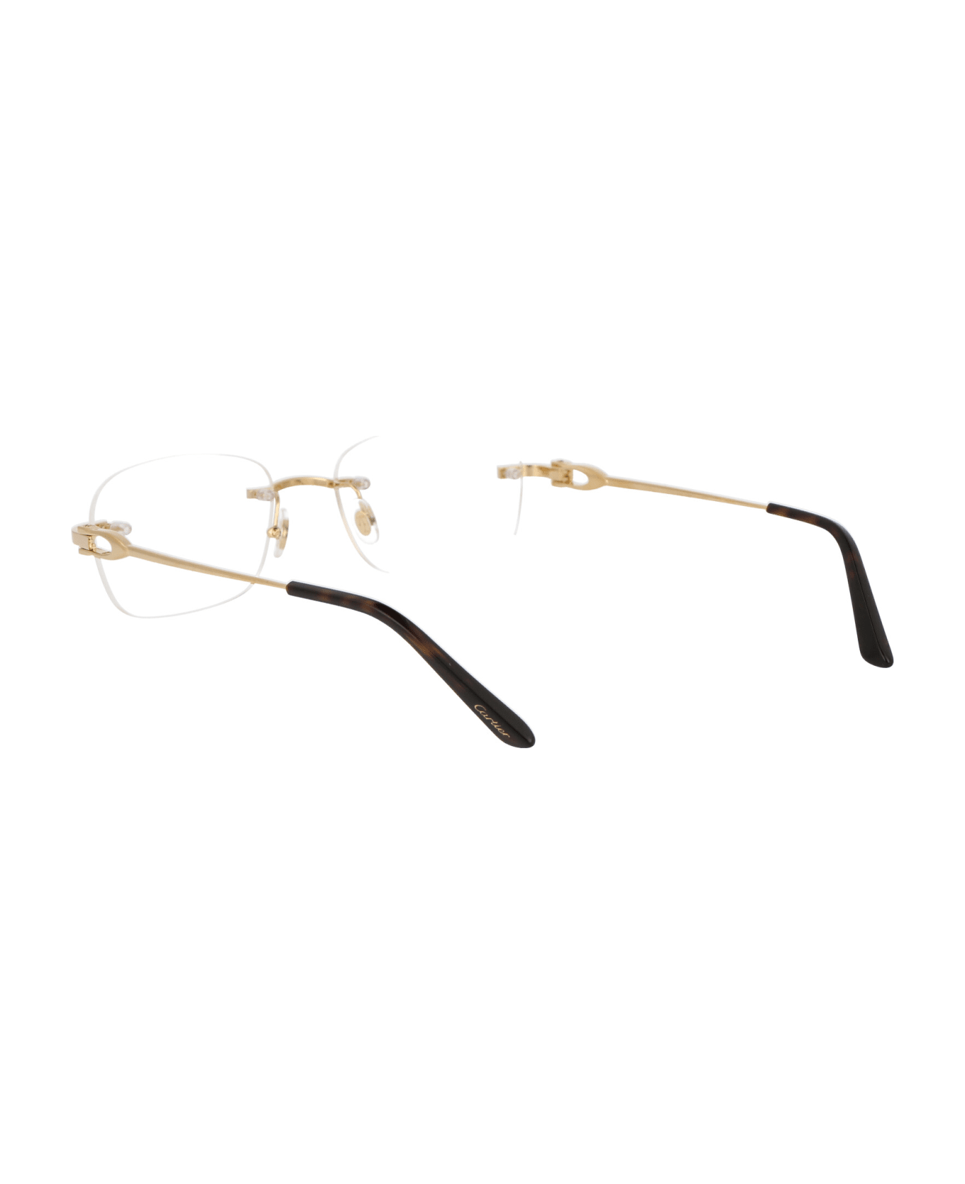 Cartier Eyewear Ct0290o Glasses - 001 GOLD GOLD TRANSPARENT