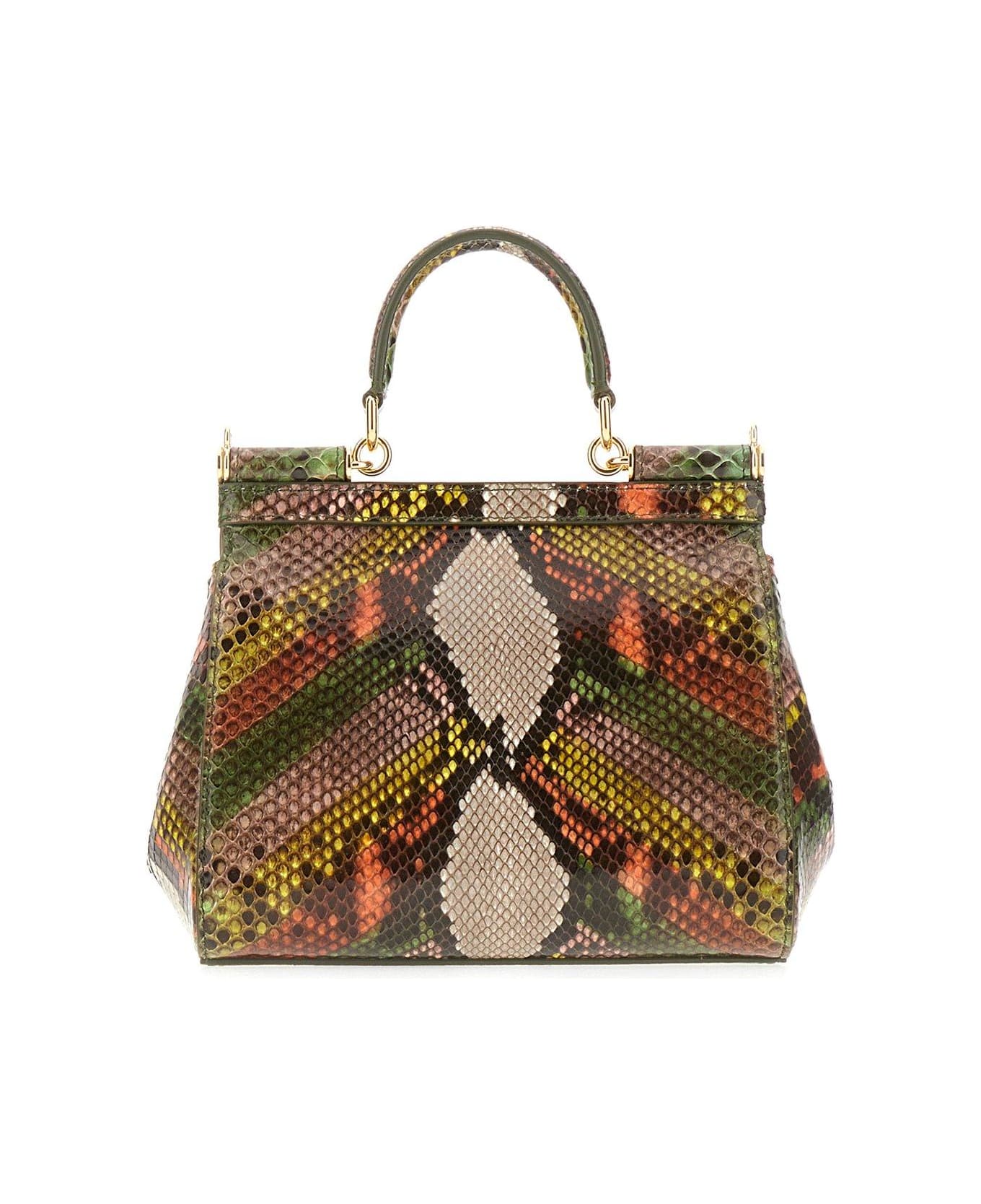 Dolce & Gabbana Medium Sicily Handbag - Multicolor verde トートバッグ