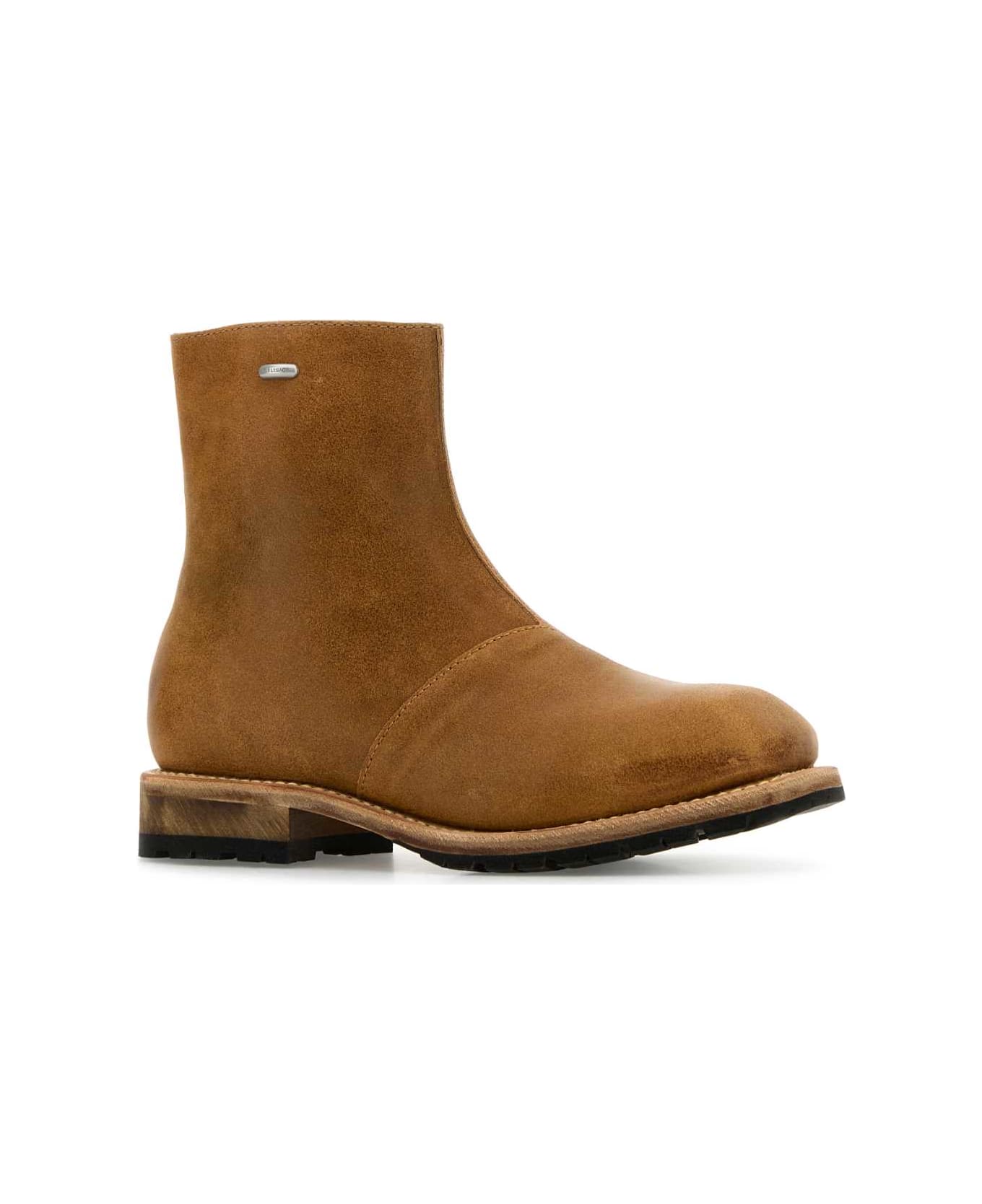 Our Legacy Camel Leather Engine Ankle Boots - SUNSET SAND PRIMAL SUEDE