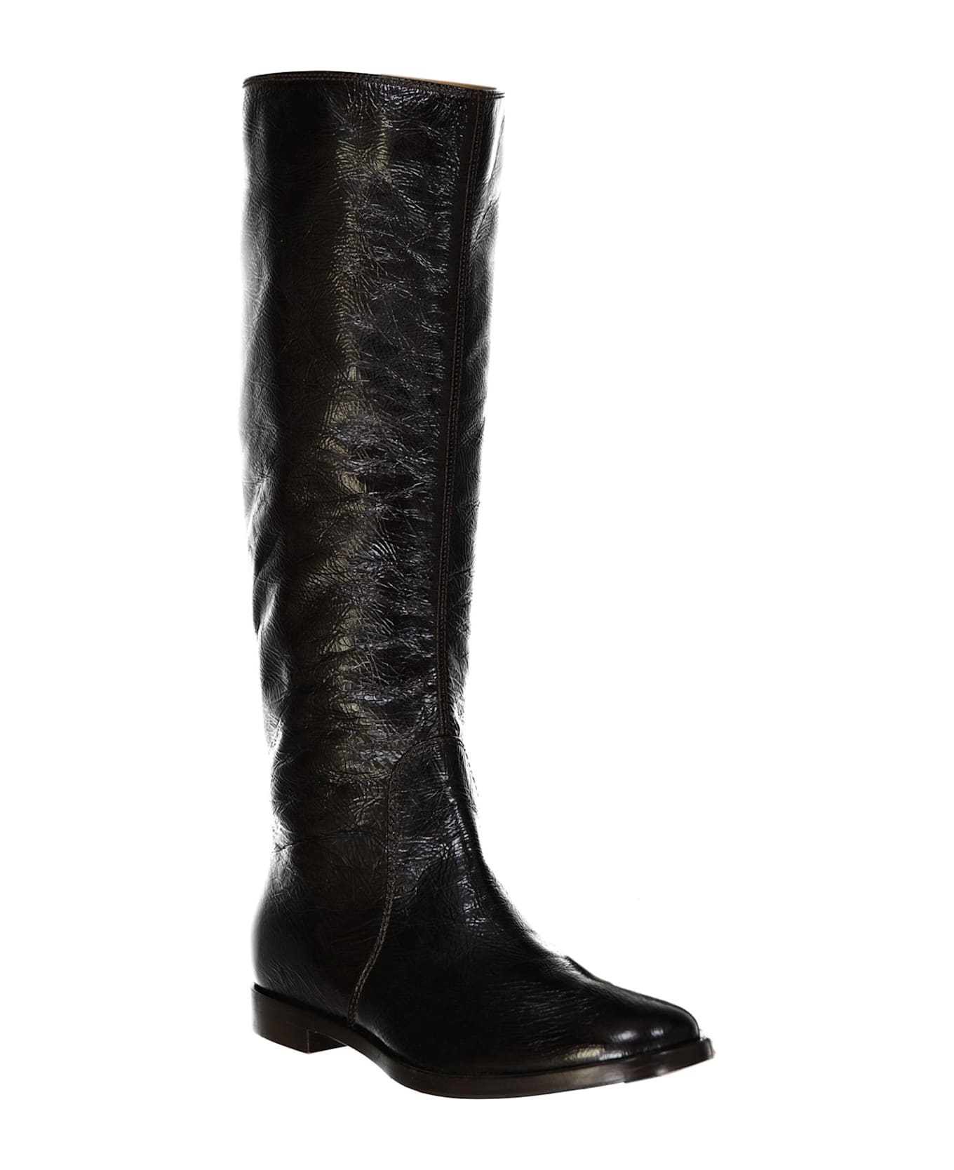 Sergio Rossi Leather Boots - Black