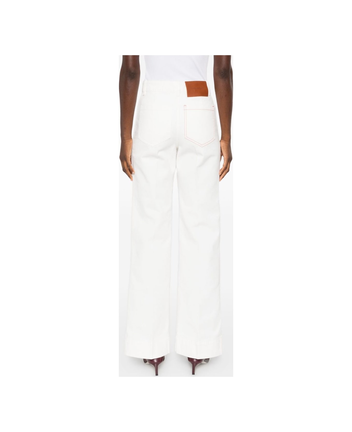 Victoria Beckham Straight-leg Jeans In Organic Cotton - White