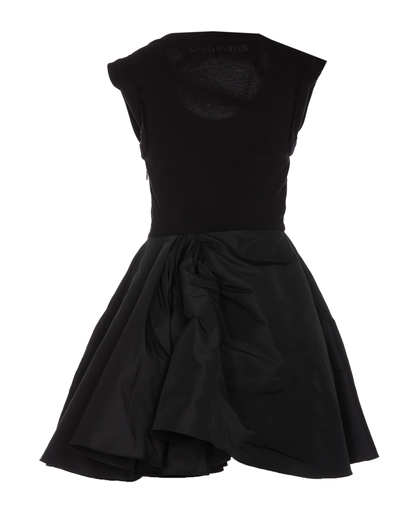Alexander McQueen Gathered Mini Dress - Black